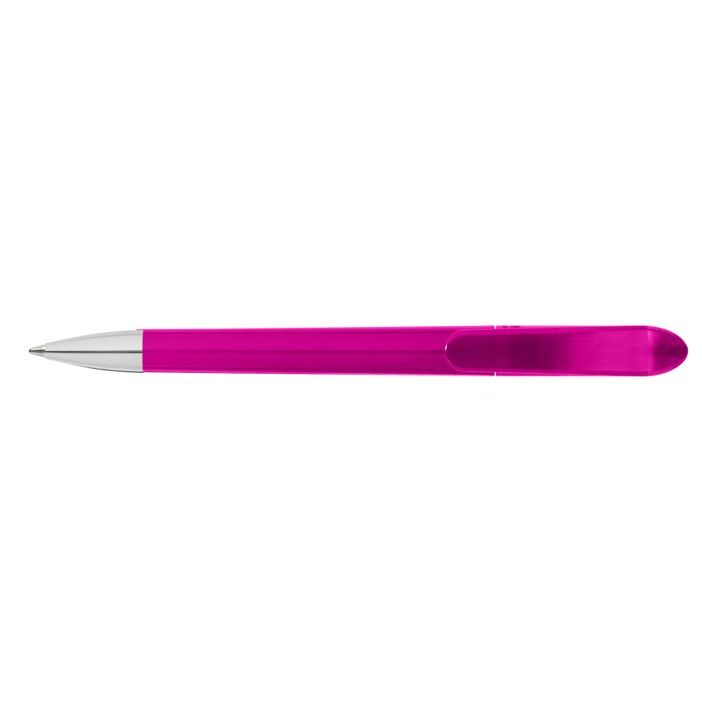 Spot Transparent Si Druckkugelschreiber - magenta-332