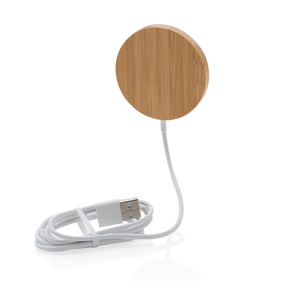 10W Bambus magnetischer Wireless Charger - braun-285