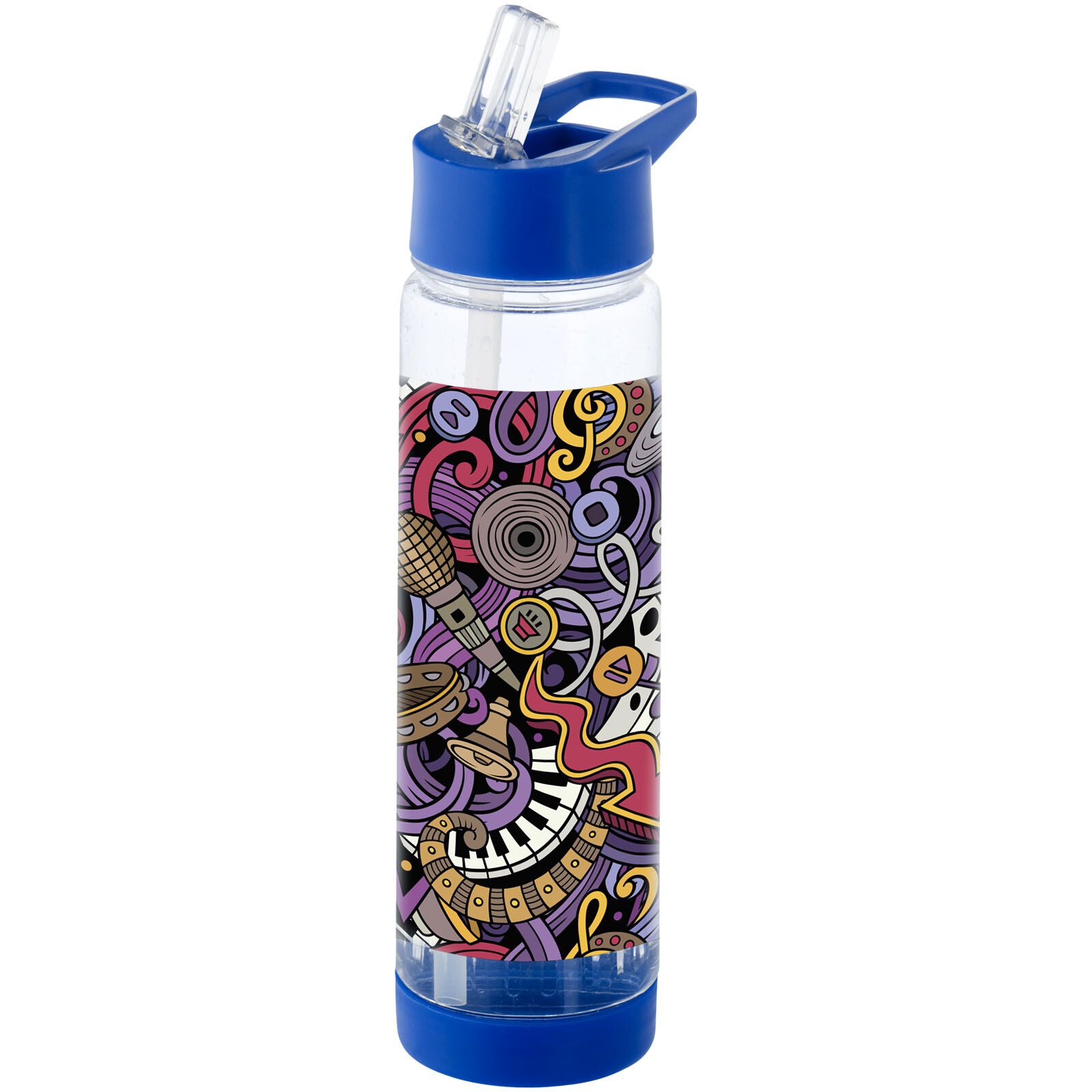 Tutti frutti 740 ml Tritan Sportflasche mit Infuser - transparent -  blau-977