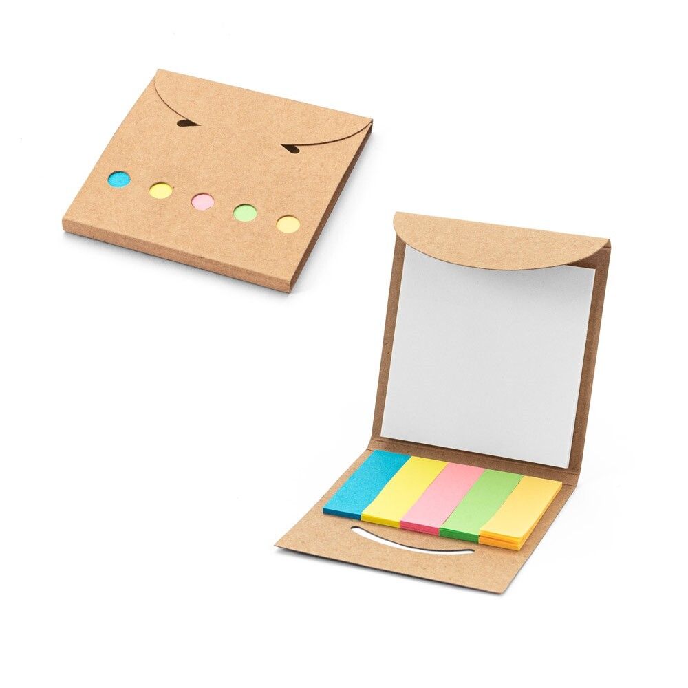 AINSLEY Büroset 2-in-1- aus 100 % Recyclingpapier mit 6 Haftnotizblöcken - natur-178