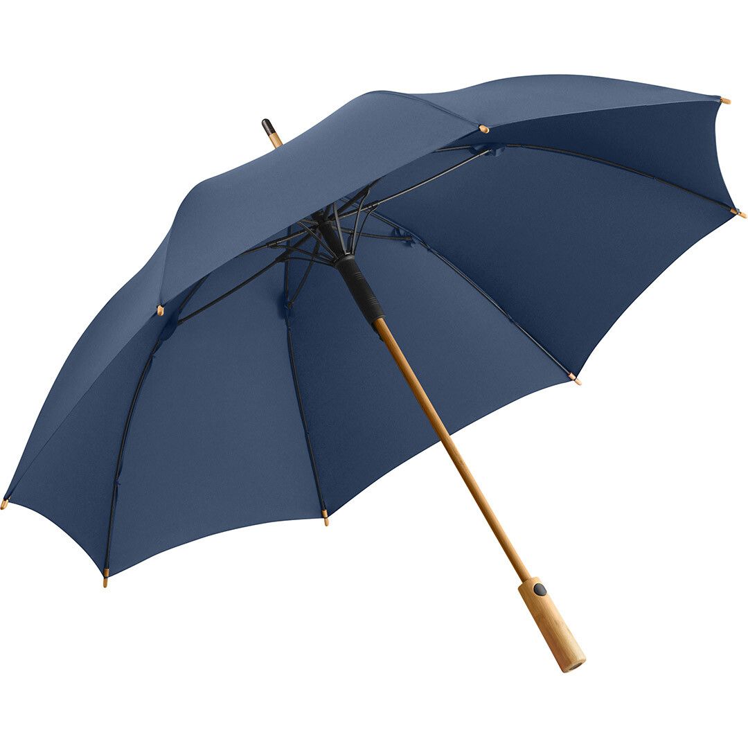 AC-Midsize-Bambus-Stockschirm ÖkoBrella mit waterSAVE® Bezug Ø112 cm - marine-905