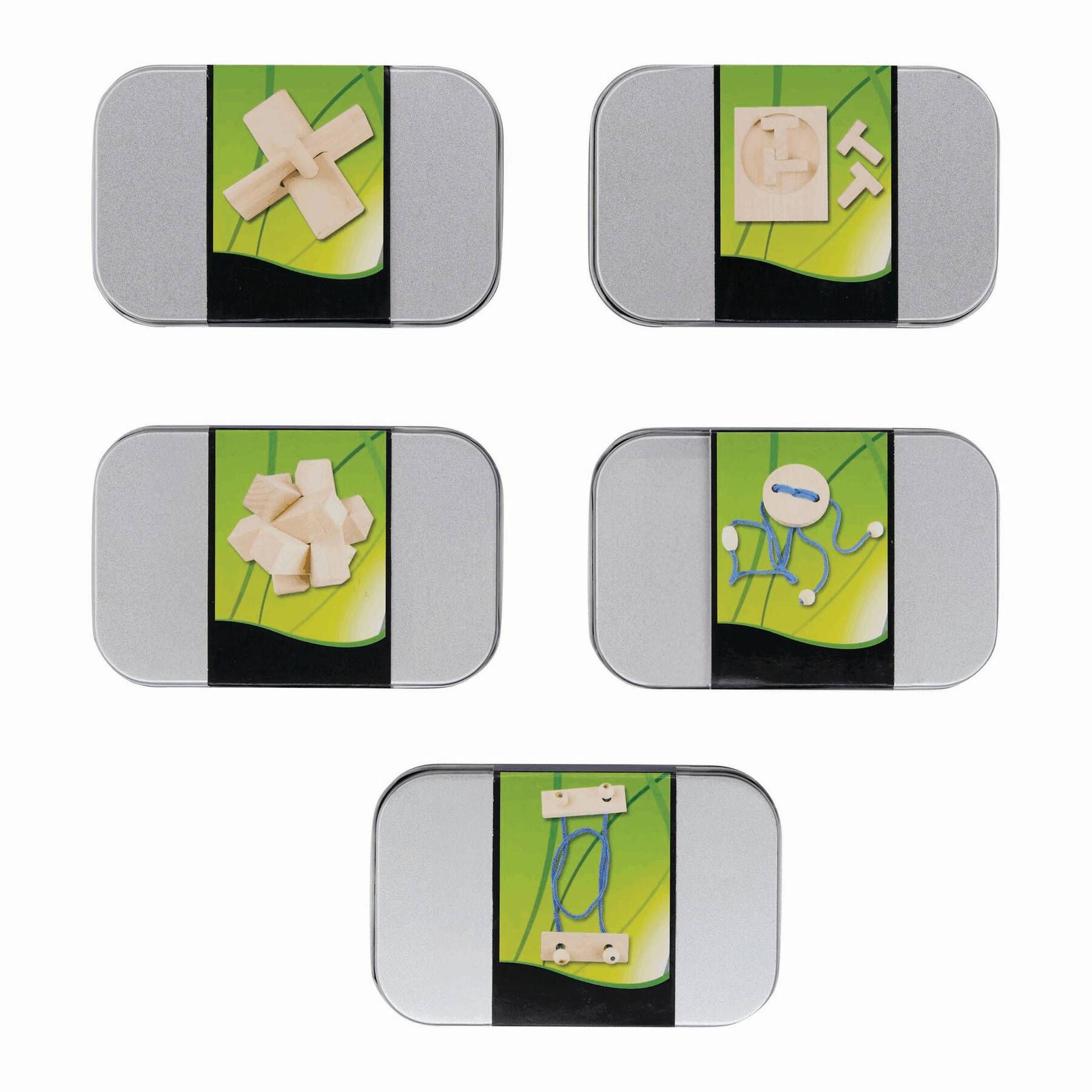 Geschicklichkeitsspiel THINK ABOUT, 5-fach sortiert - silber-806