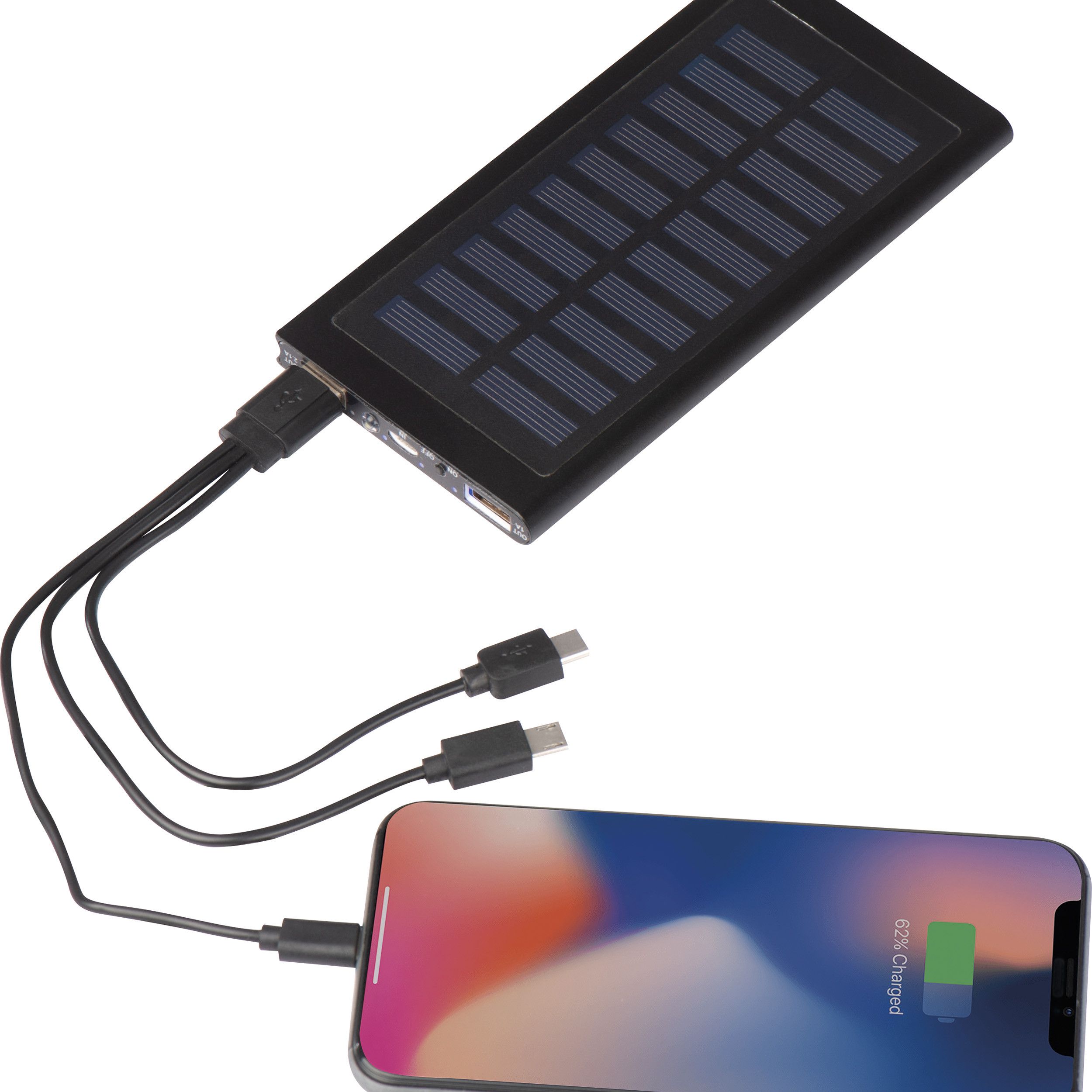 Solar Powerbank aus Metall 8.000mAh - schwarz-433
