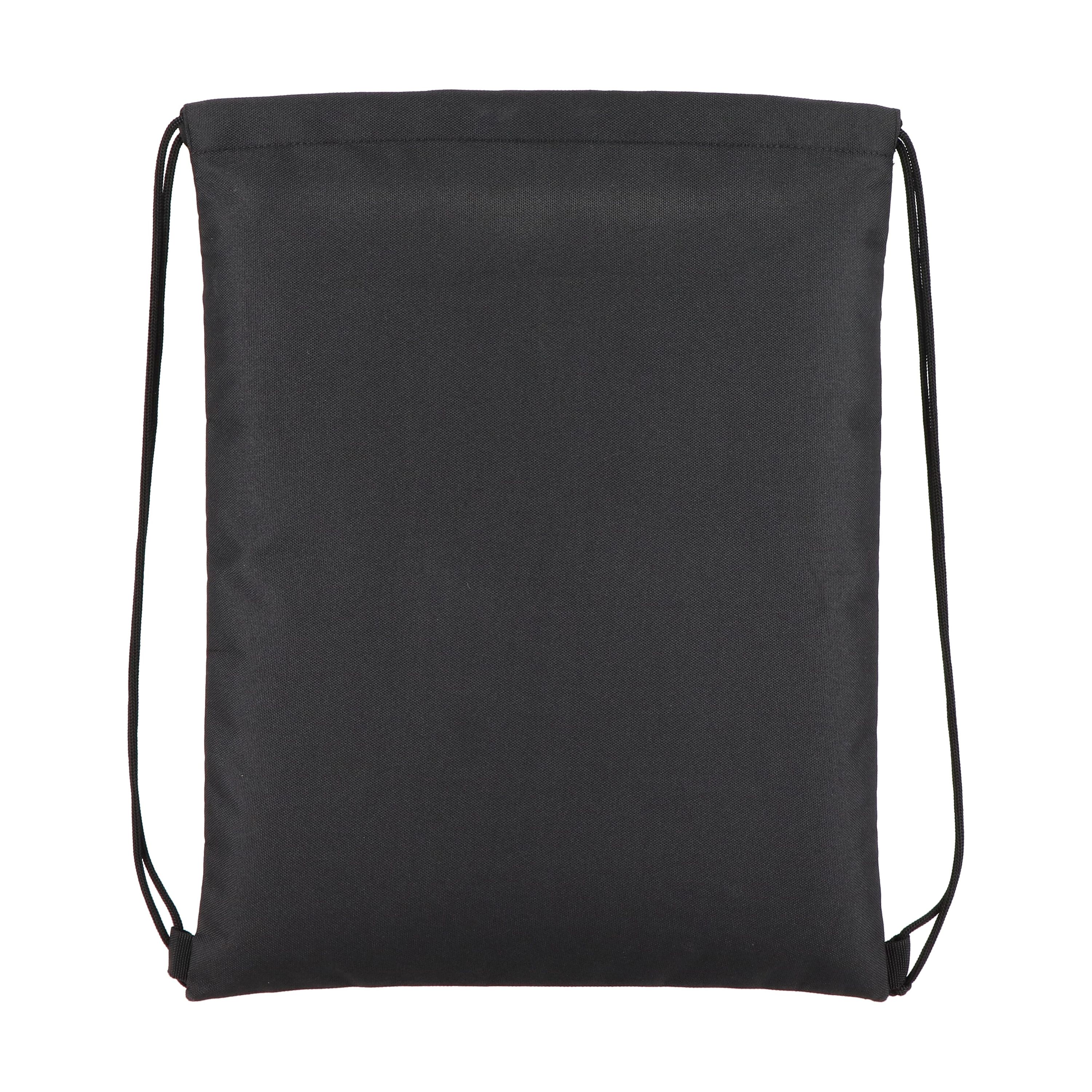 PU-beschichtete R-PET 600D Kordeltasche 33 x 42 cm - schwarz-316