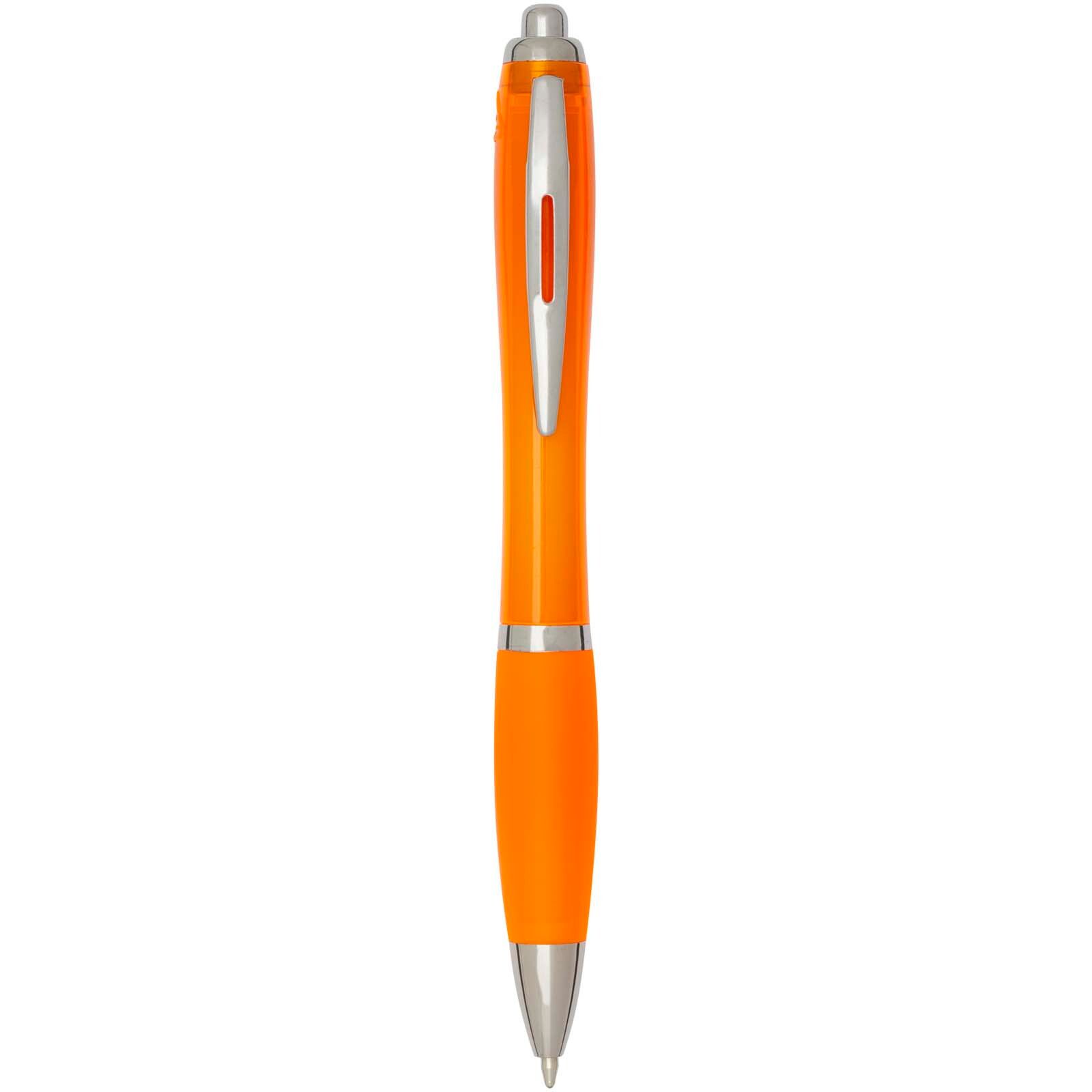 Nash RCS Kugelschreiber aus recyceltem Kunststoff mit farbigem Schaft und Griffzone (blaue Tinte) - orange-38
