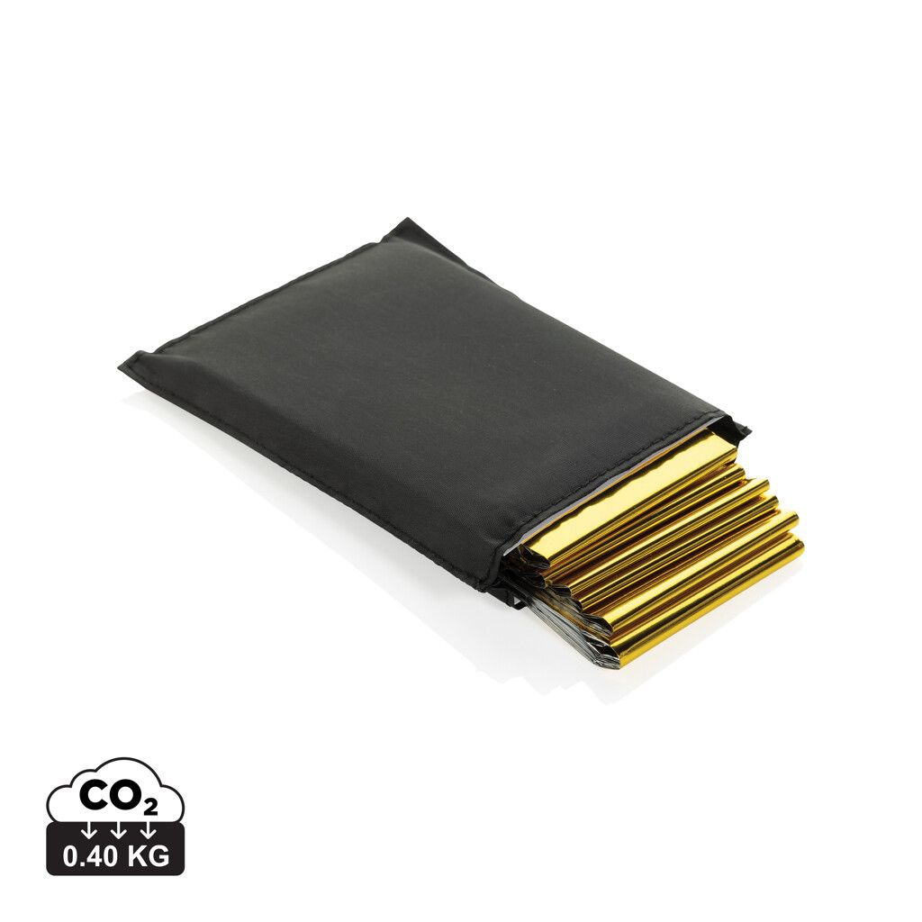 Solra-Rettungsdecke in RCS-Tasche aus recyceltem RPET - schwarz-39