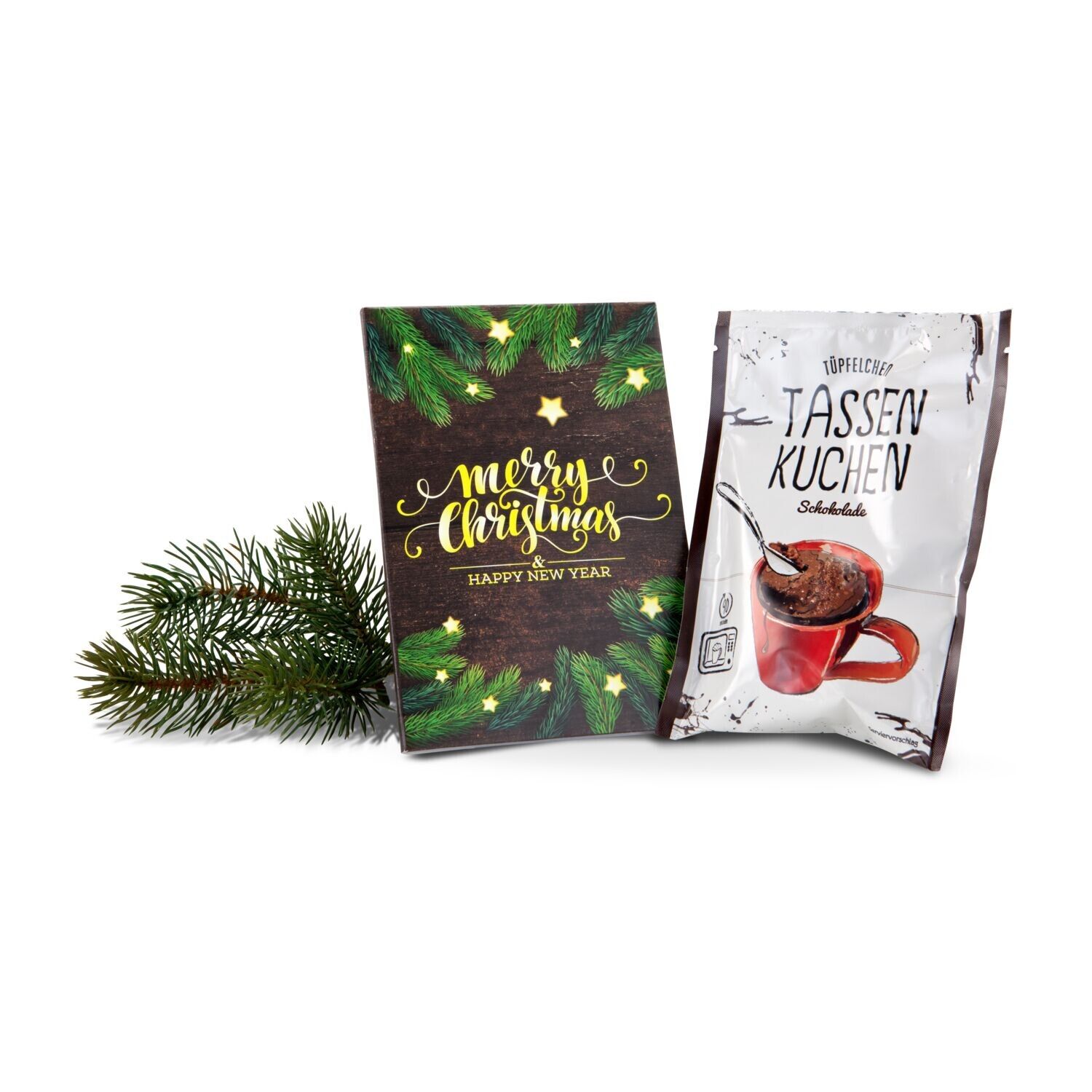 Tassenkuchen Schokolade 70 g, Merry Christmas-376