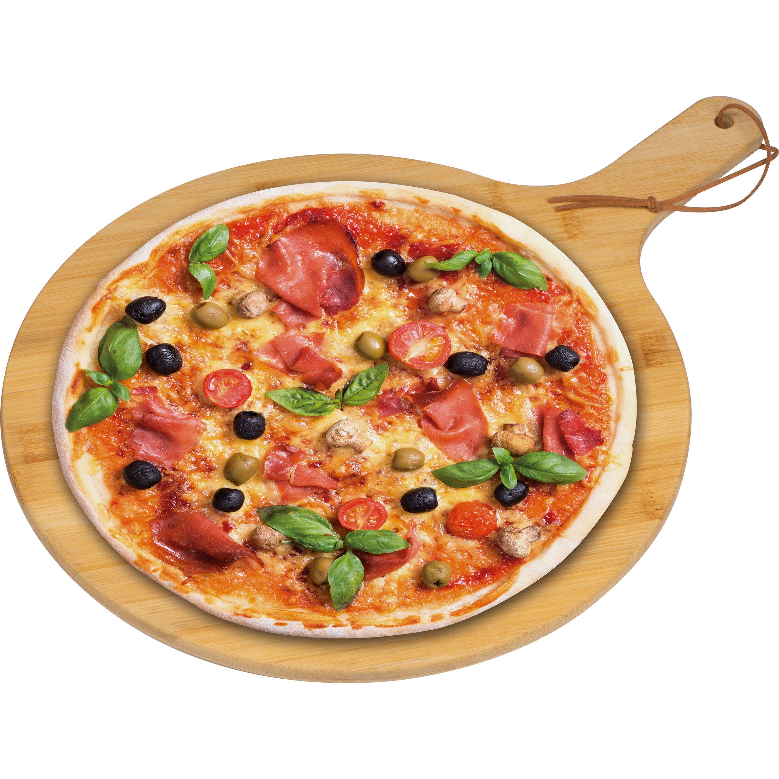 Rundes Pizza- und Servierbrett  - beige-632