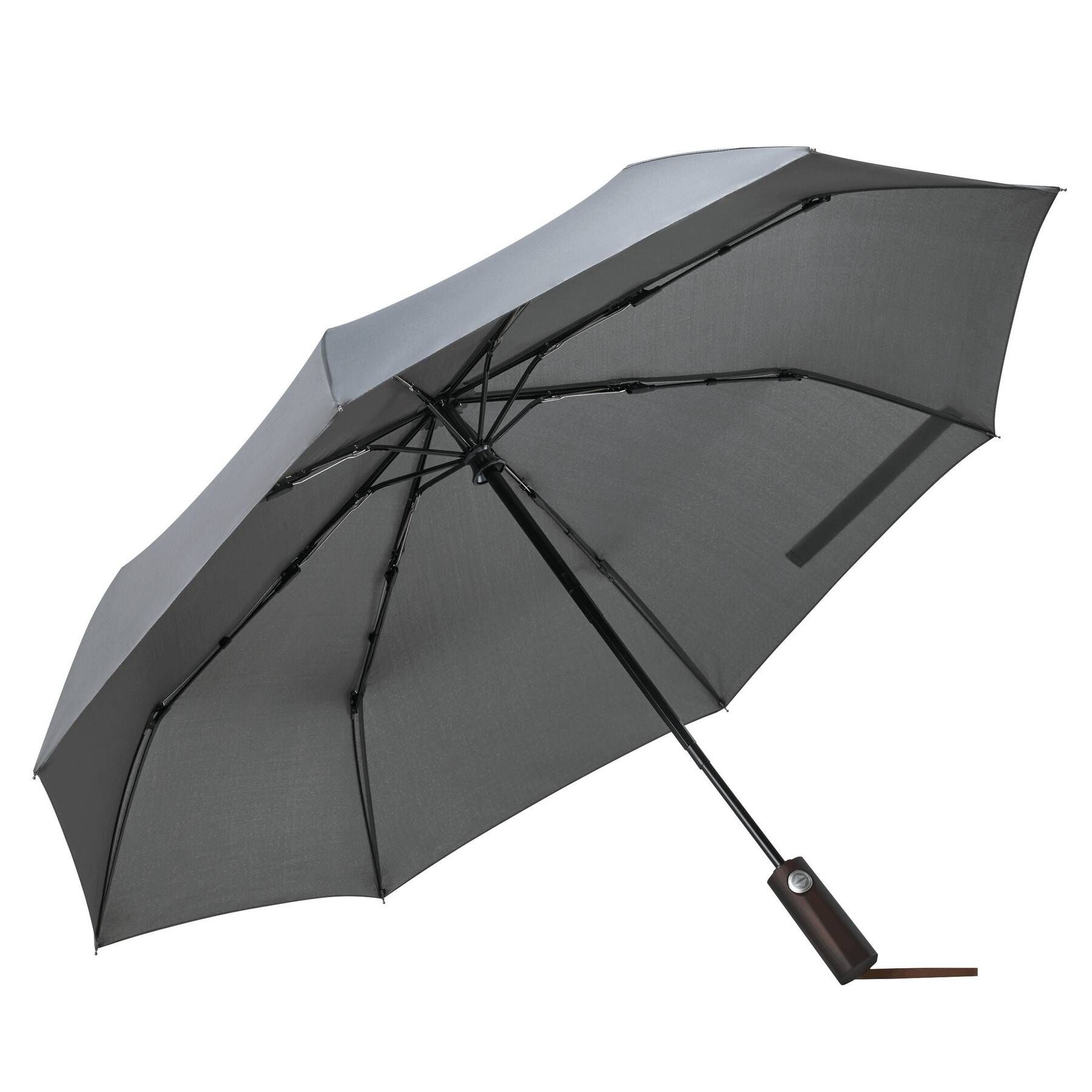 Vollautomatischer Windproof-Taschenschirm BARON - grau-526