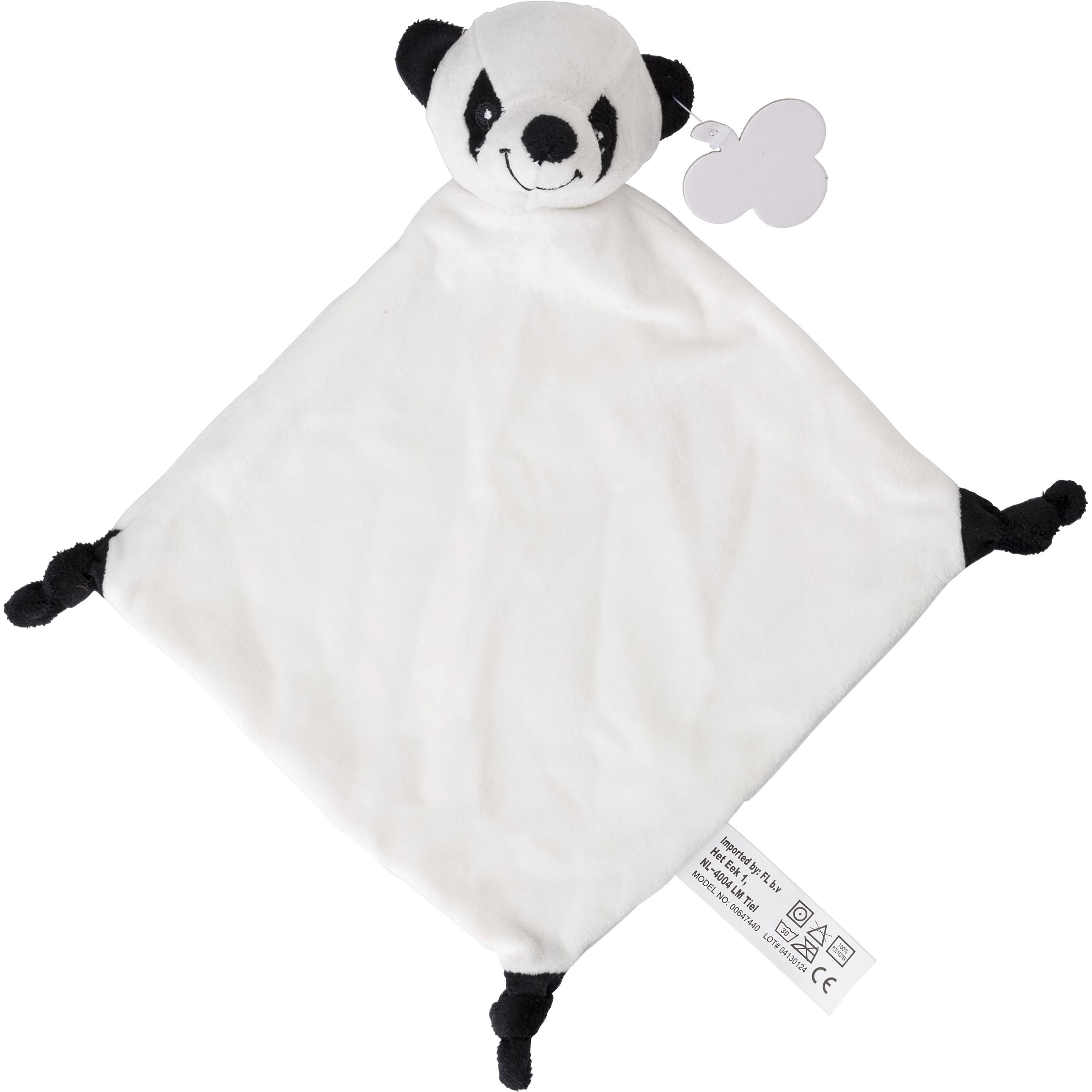 Plüsch-Schnuffeltuch Ameila - schwarz - weiß-598