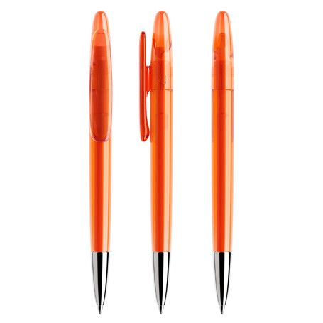 prodir DS5 TTC Twist Kugelschreiber Metall-Spitze - transparent - orange-868