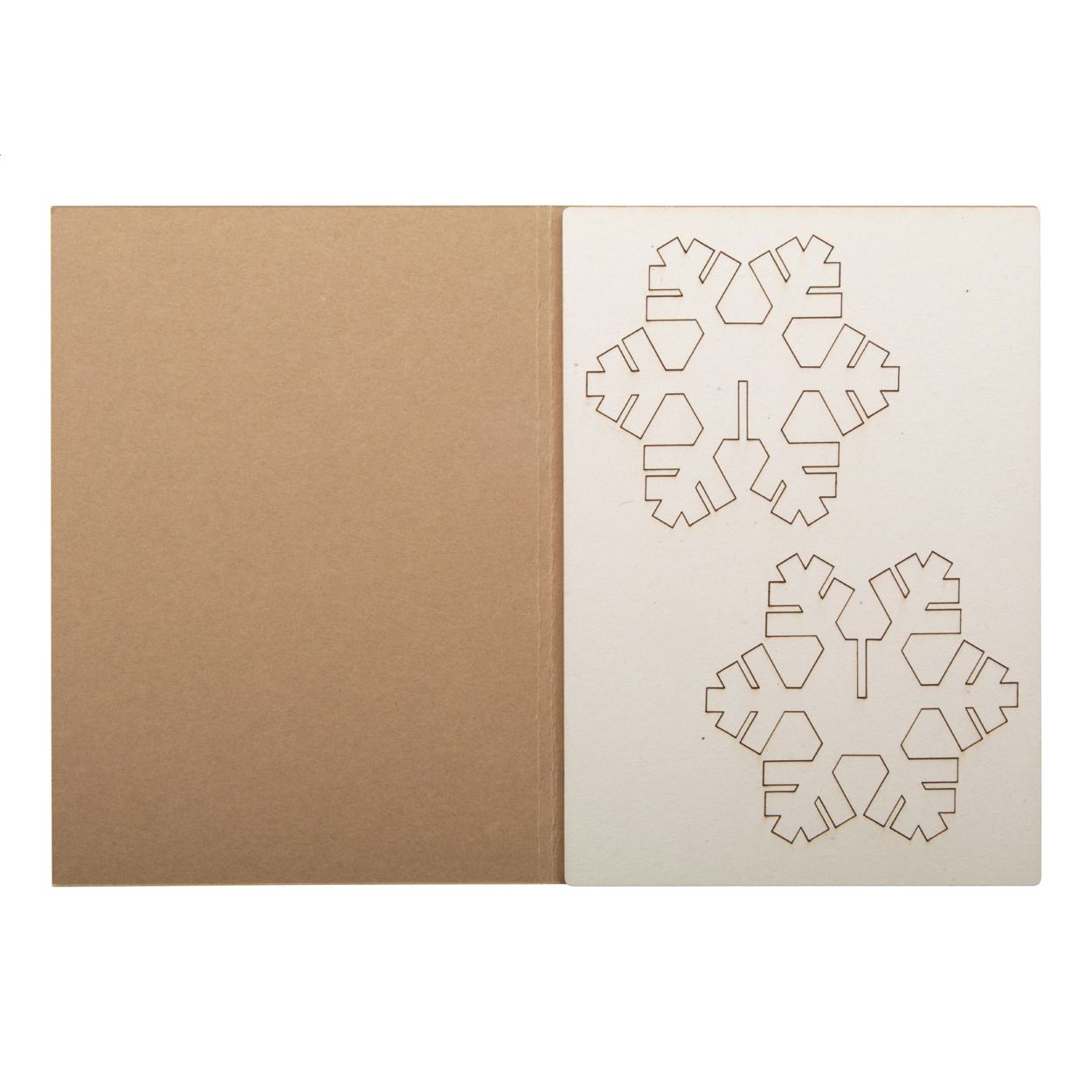 Creax Eco Weihnachtskarte, Schneeflocke - natur-326