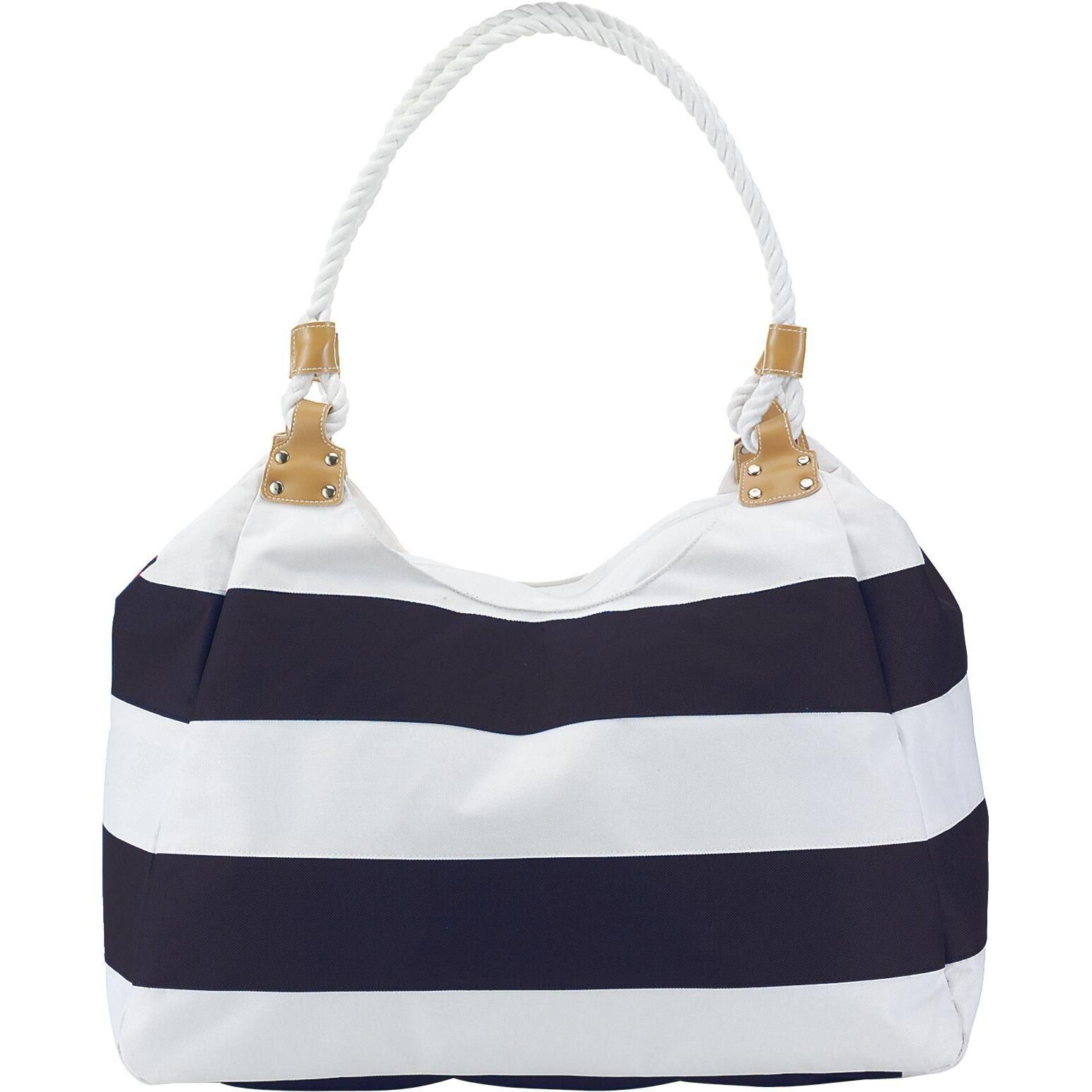 Strandtasche aus Polyester Christopher - blau - weiß-458