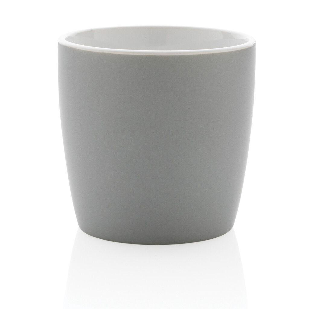 Keramiktasse innen coloriert, 300ml - grau-94