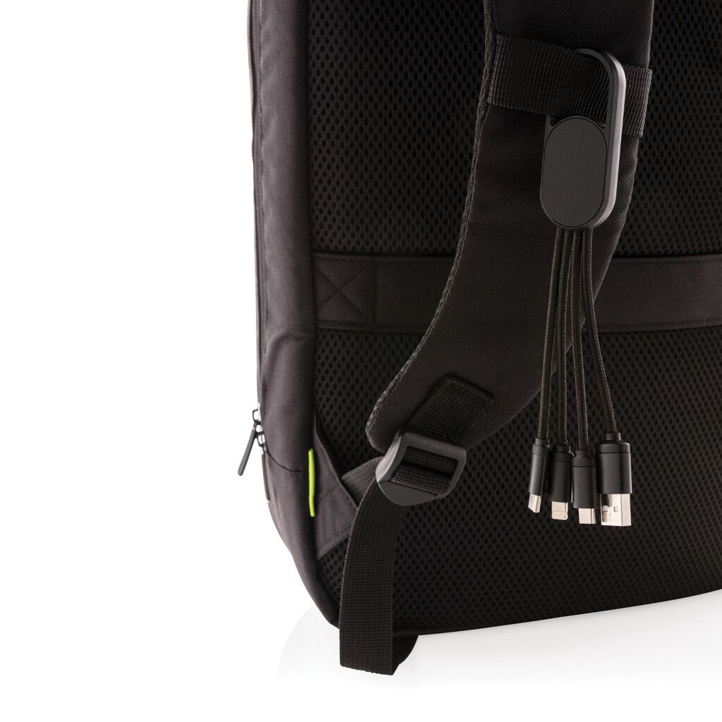4-in-1 Kabel mit Karabiner-Clip - schwarz-486