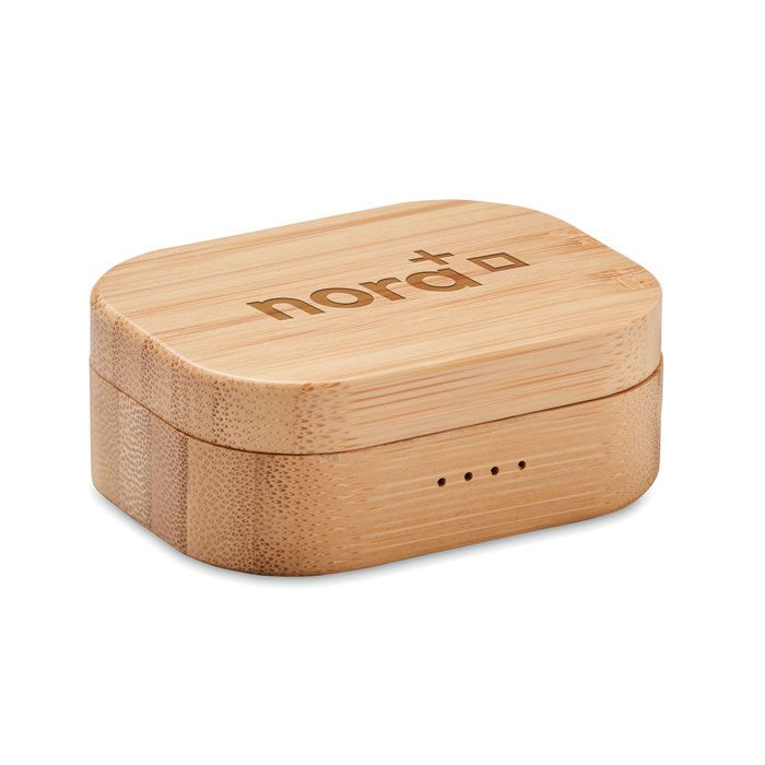 TWS 5.0 wireless Ohrhörer-Set JAZZ BAMBOO - holz-100