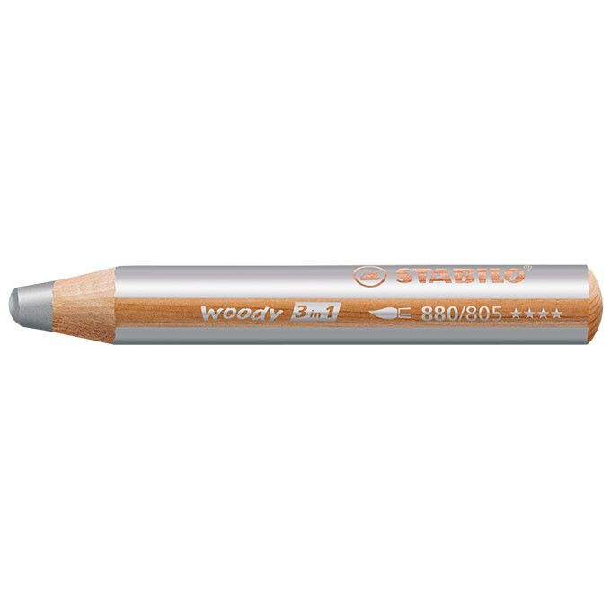 STABILO woody 3 in 1 Farbstift - silber-948