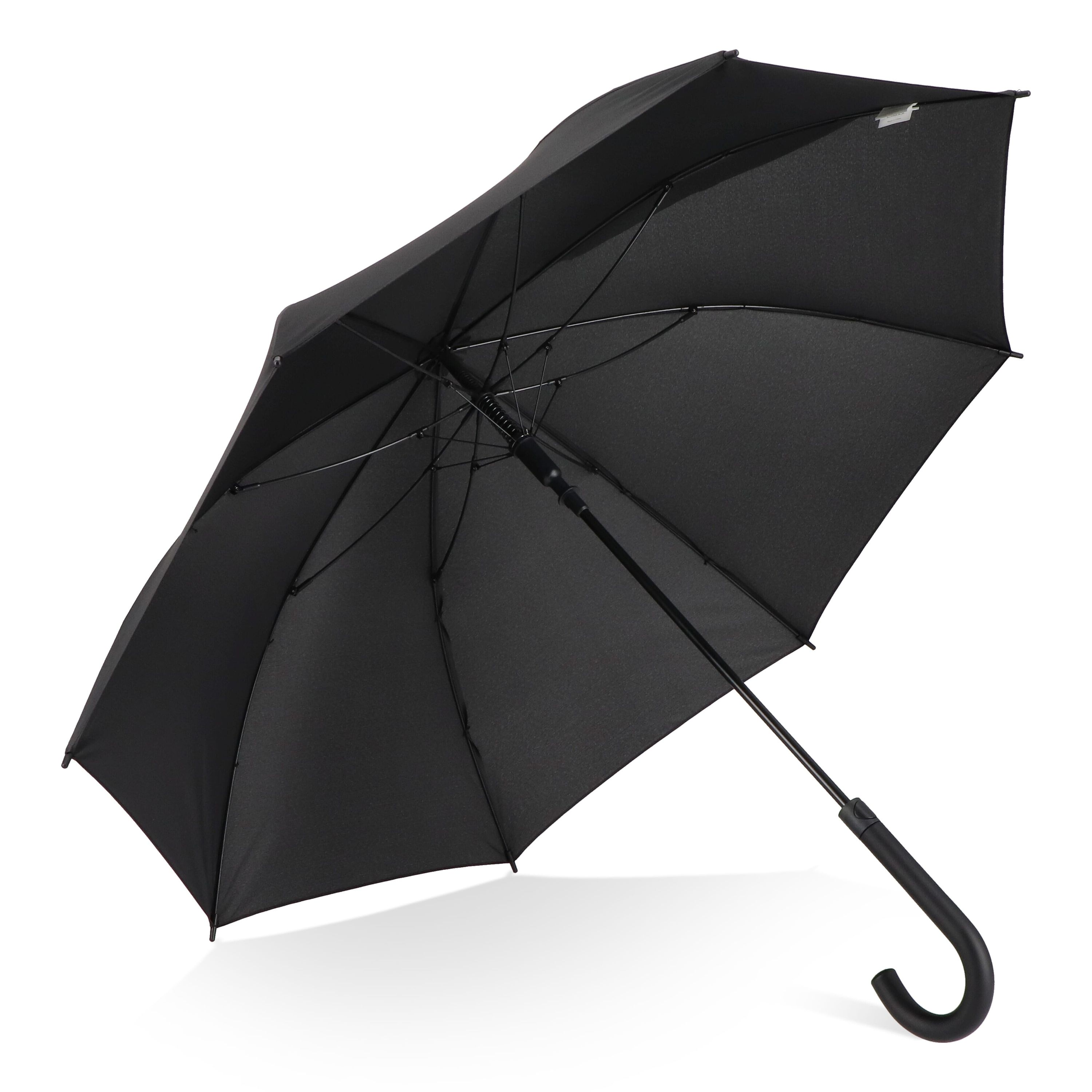 Verdure 190T Pongee 23 windproof Hakenschirm Auto open - schwarz-677