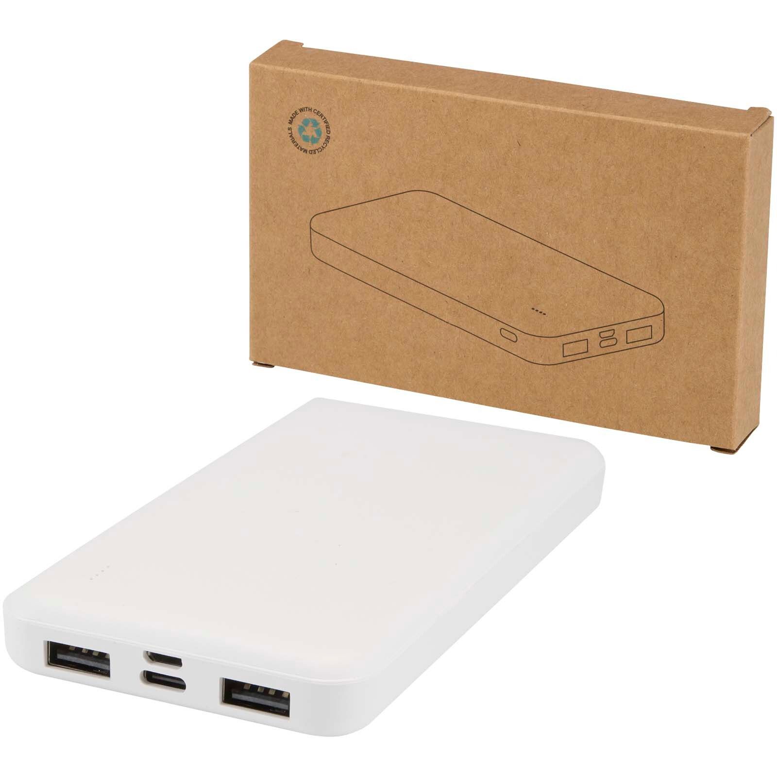 Intan 10 W 10.000 mAh Powerbank aus recyceltem Kunststoff - weiss-245
