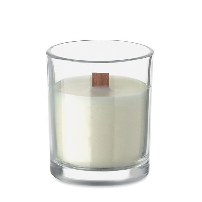 Kerze aus Pflanzenwachs 80 g KIVAS WOOD - transparent-931