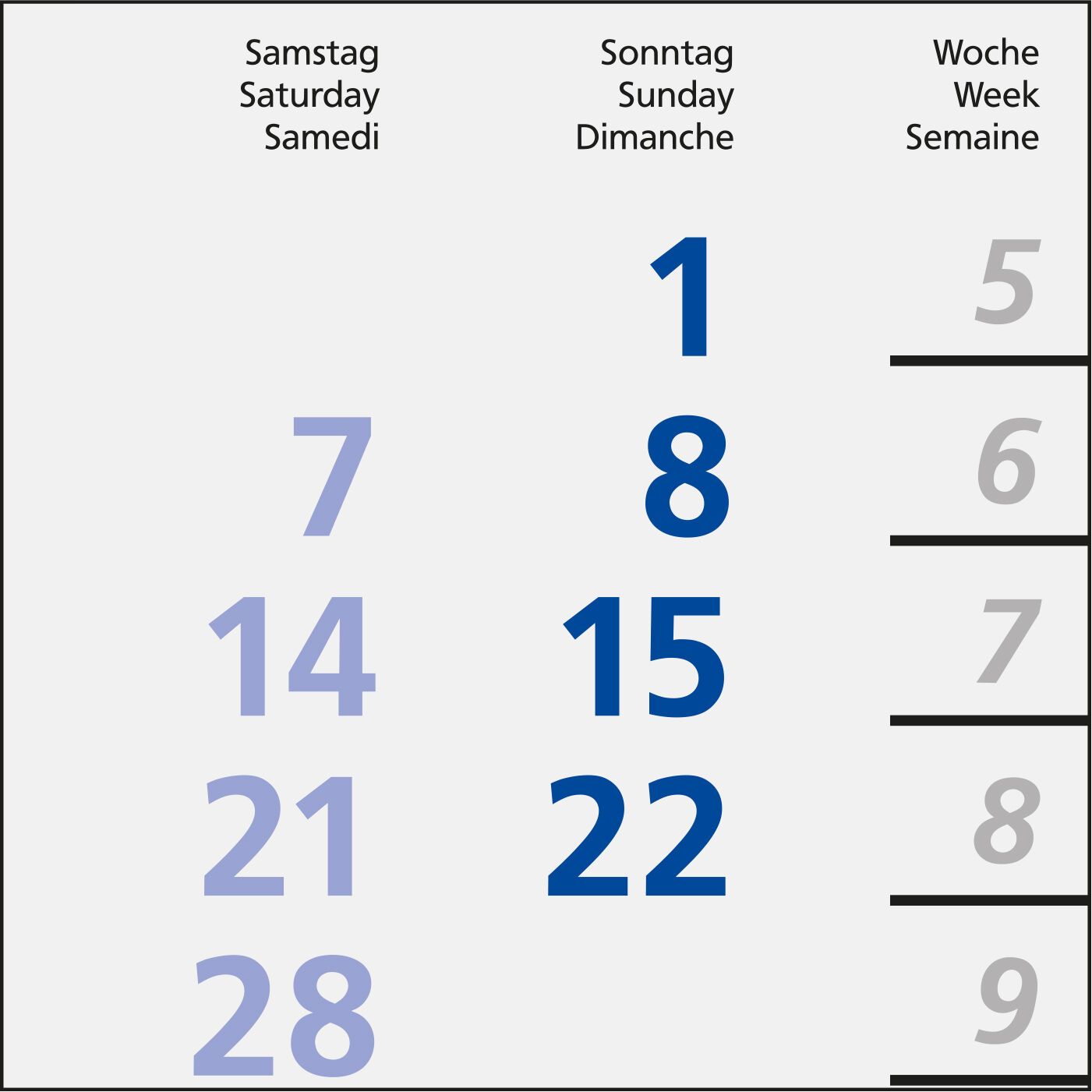 4-Monatskalender Einblatt Logic 4 Post A-611