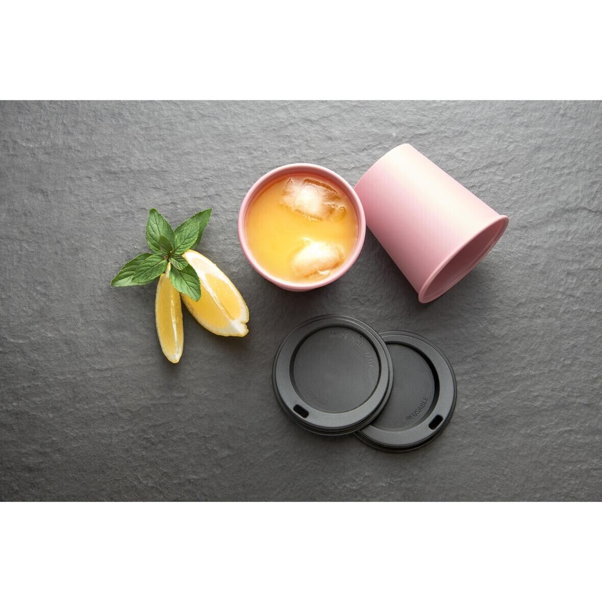 Kaffeebecher ToGo, 0,2 l - behagliches blau - schwarz-771