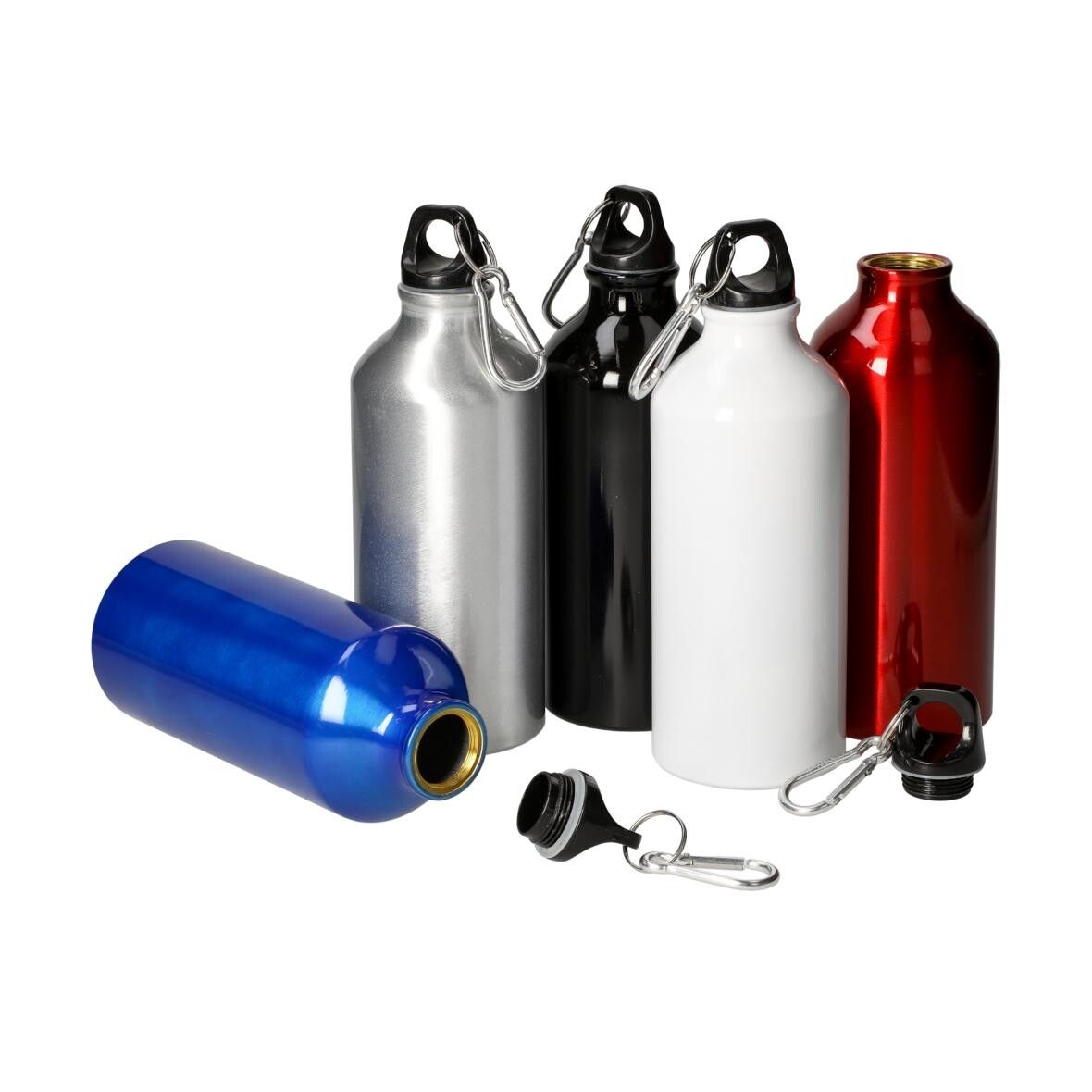 Aluminiumflasche Sporty 0,6 l - schwarz-523