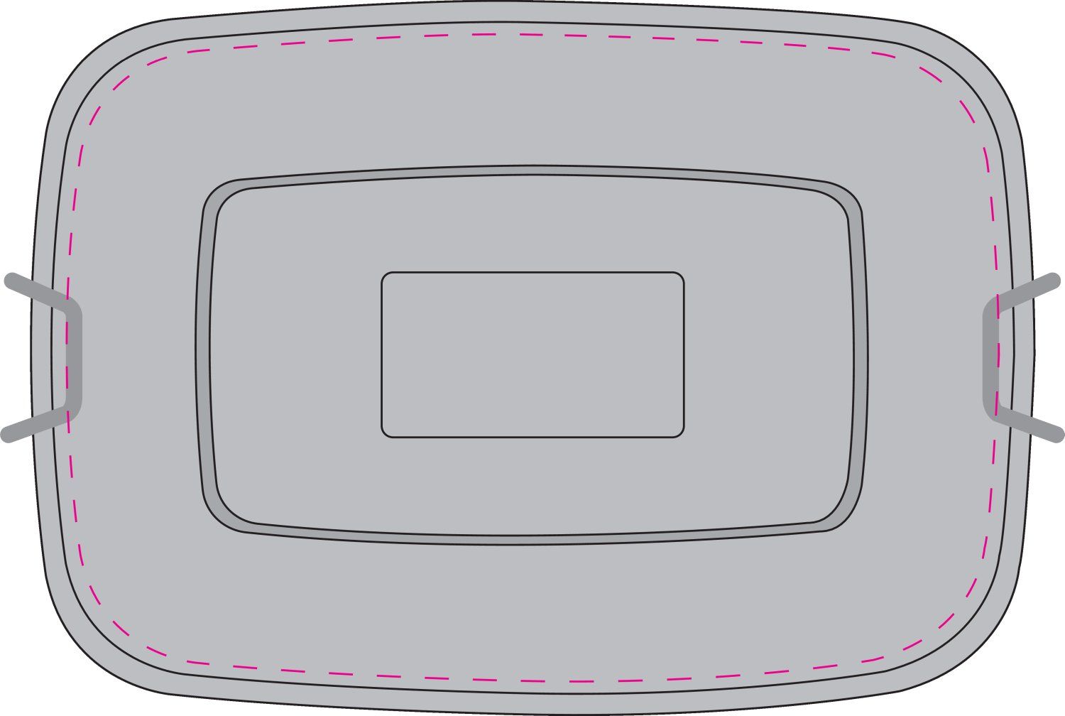 Veredelungsposition auf Deckel im unteren Bereich