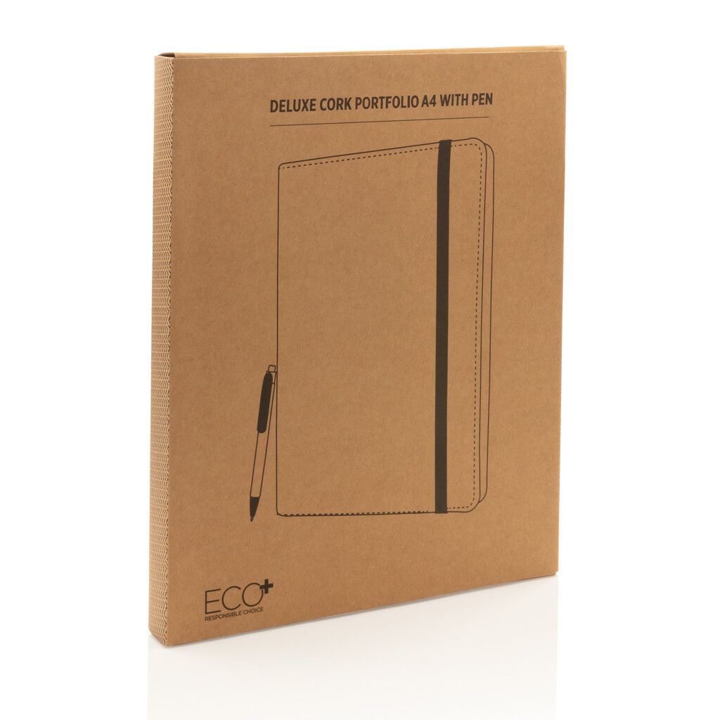Deluxe Kork Portfolio A4 mit Stift - braun-539