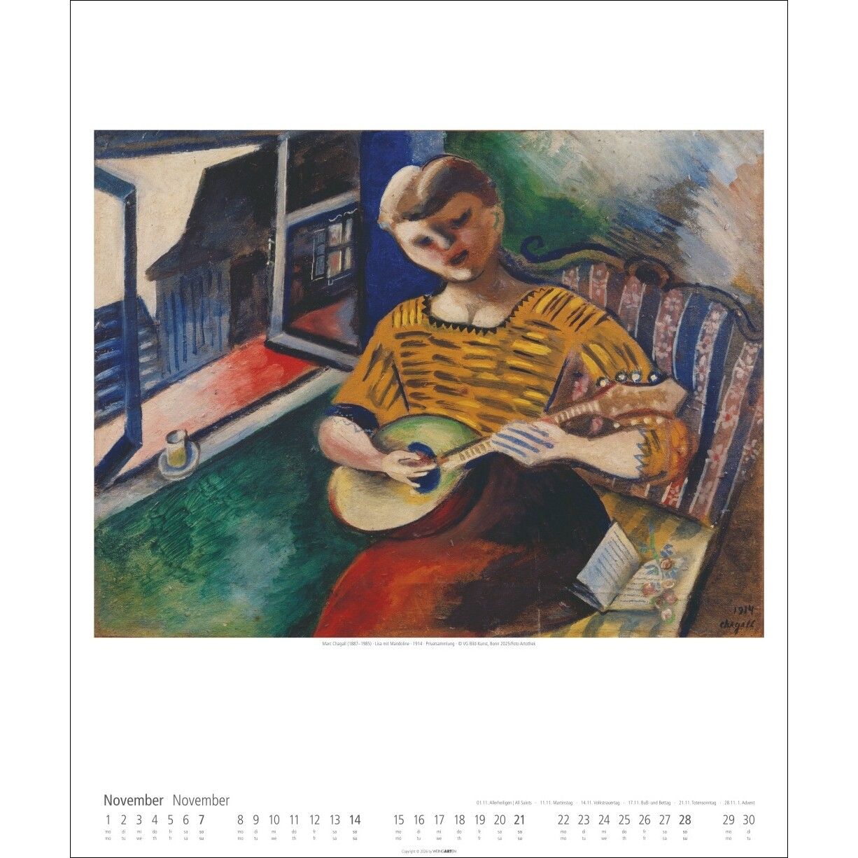 Marc Chagall - Kunst & Kultur Kalender-829