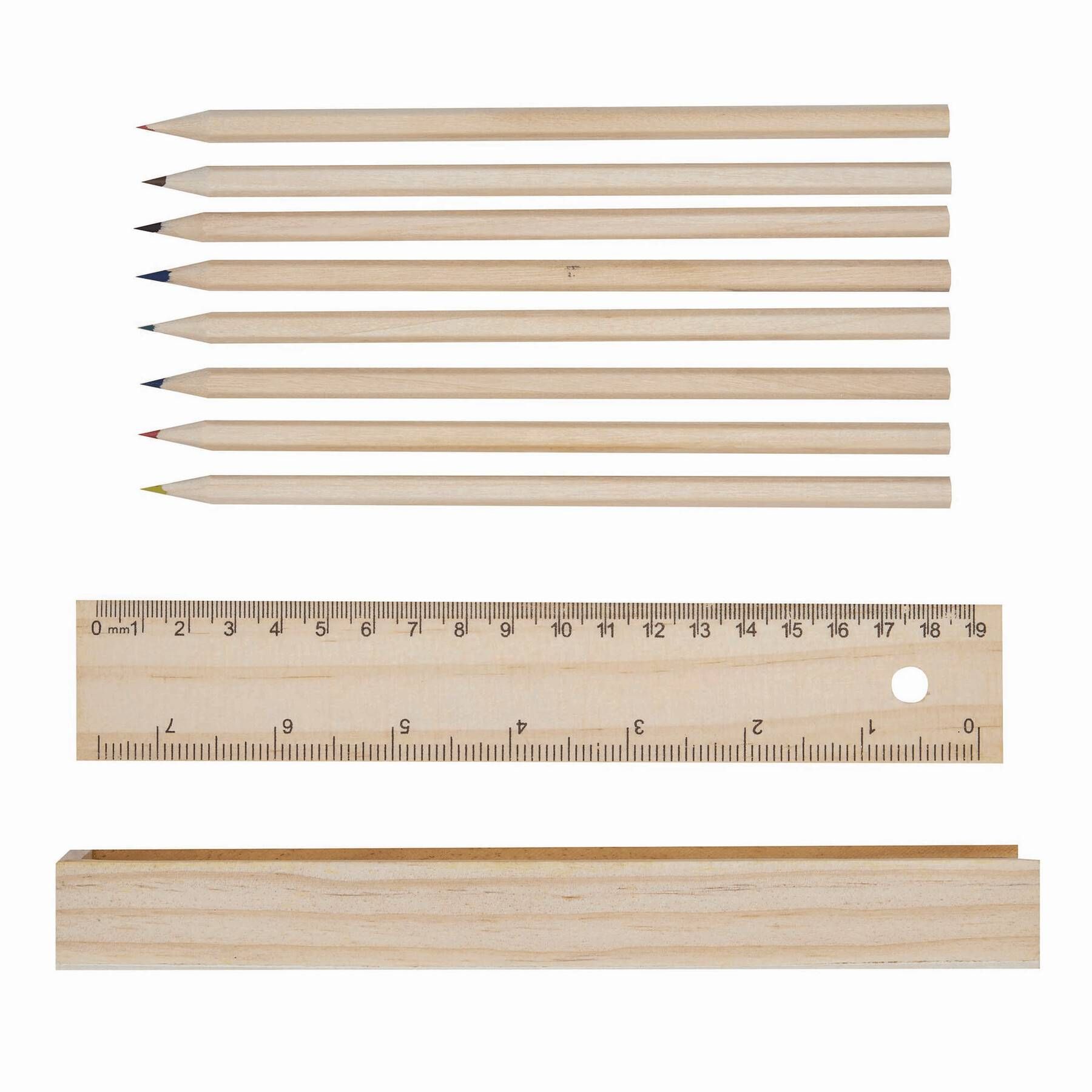 Naturholz-Buntstifte STRAIGHT - holz-273