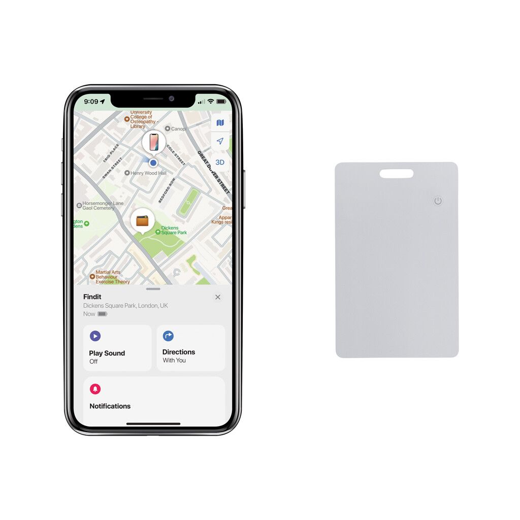 Findit RCS rABS wiederaufladbare Ultra-Thin Tracker-Karte - weiß-637