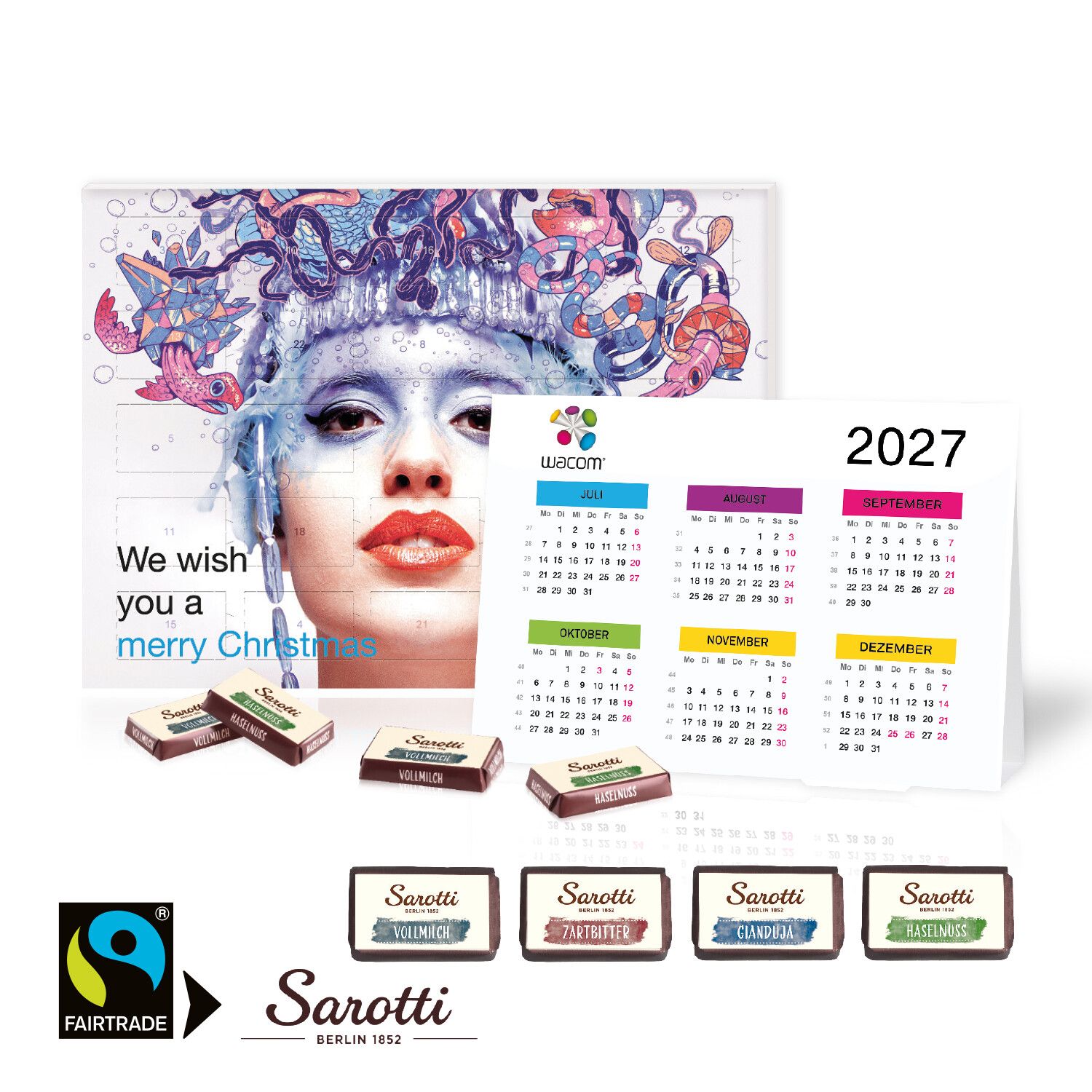 "2 in 1" Marken-Adventskalender Sarotti mit Jahresplaner-778