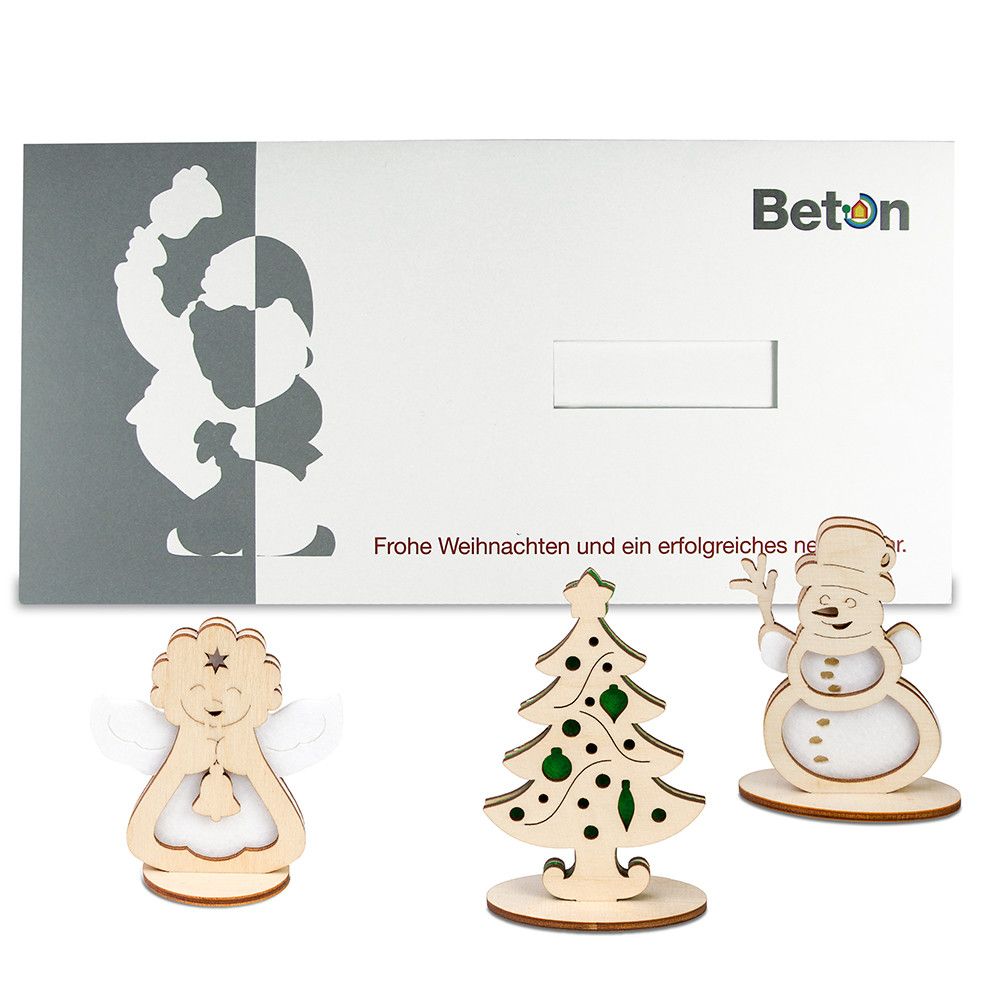 Steckfiguren-Karte Filz Premium - Engel Premium Digitaldruck Vorder- und Rückseite-727