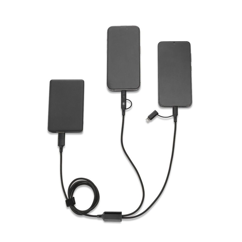 BERTOZZI Superschnell 6in1 USB-Kabel aus Aluminium und recyceltem PET - schwarz-8