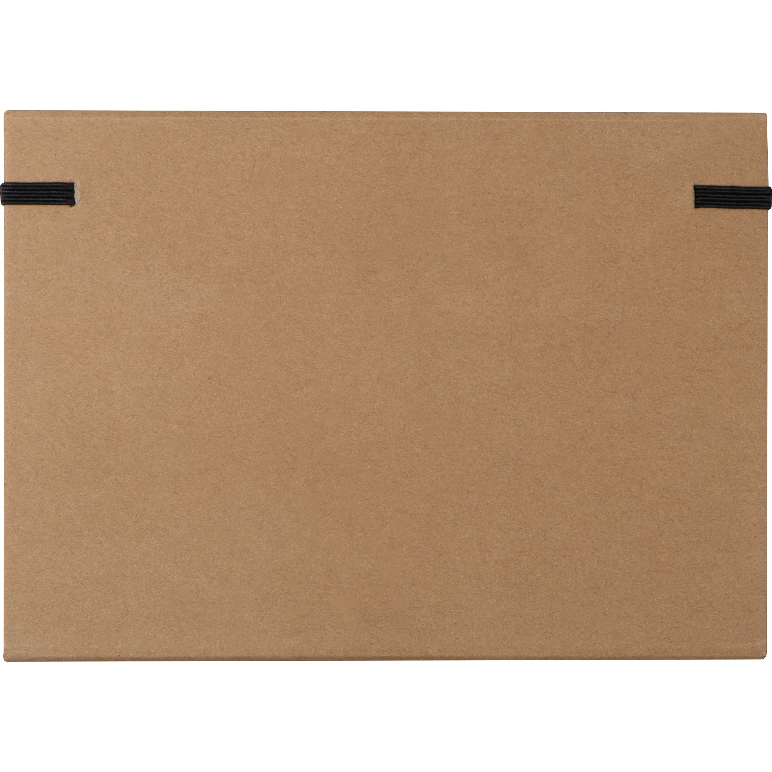 Schreibmappe mit Lineal, Schreibblock und Haftmarkern - braun-437