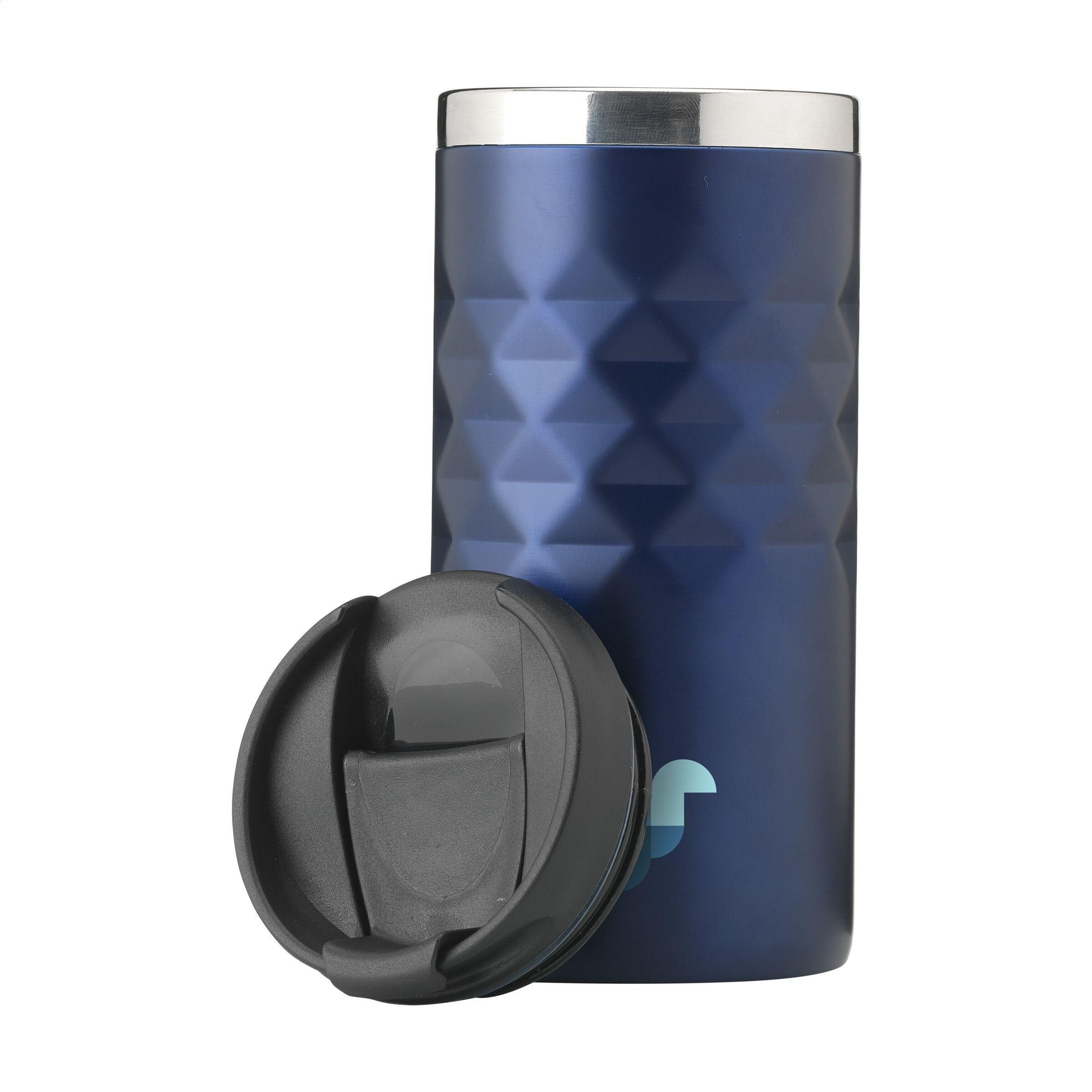 Geometric Mug RCS Recycled Steel 280 ml Thermobecher - blau-913