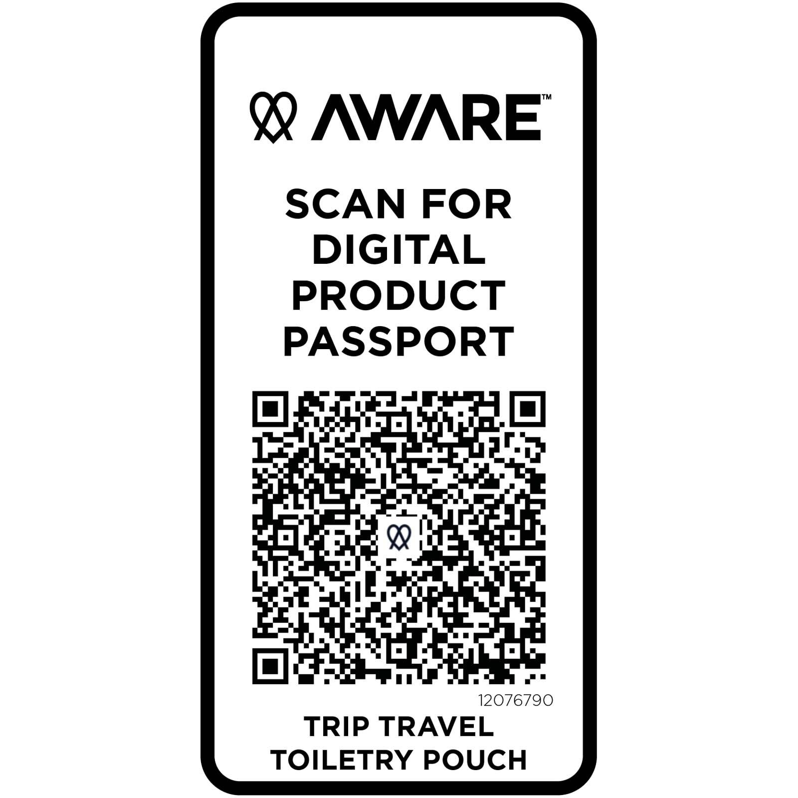Trip Aware Recycelter Reisekulturbeutel 2 L  - schwarz-743