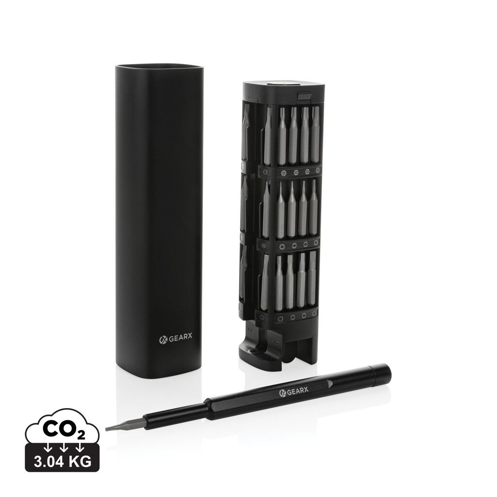 Gear X 46-tlg. Präzisions-Bit-Set aus RCS recyc. Aluminium - schwarz-895