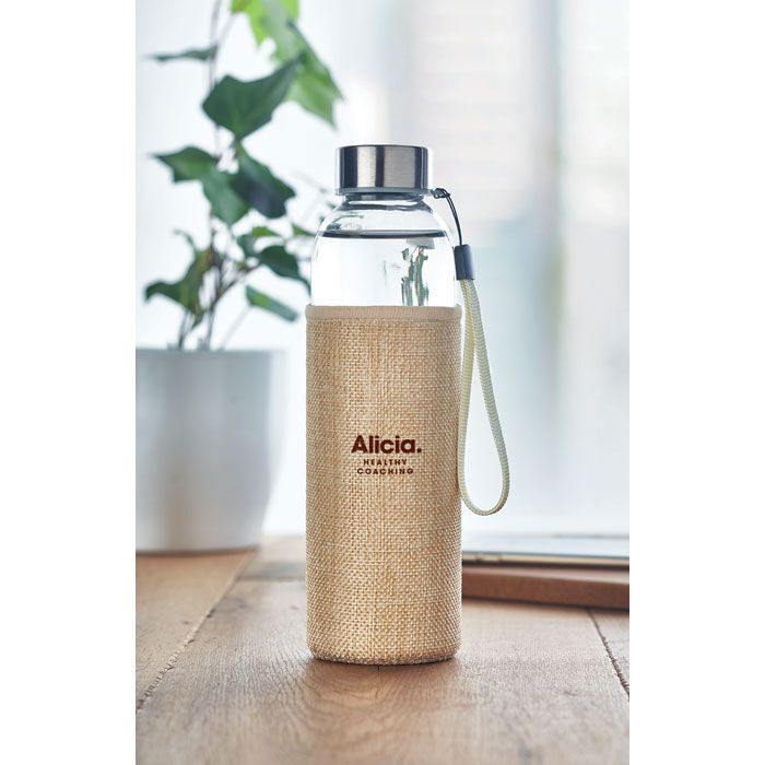 Trinkflasche Glas 500ml UTAH TOUCH - beige-584