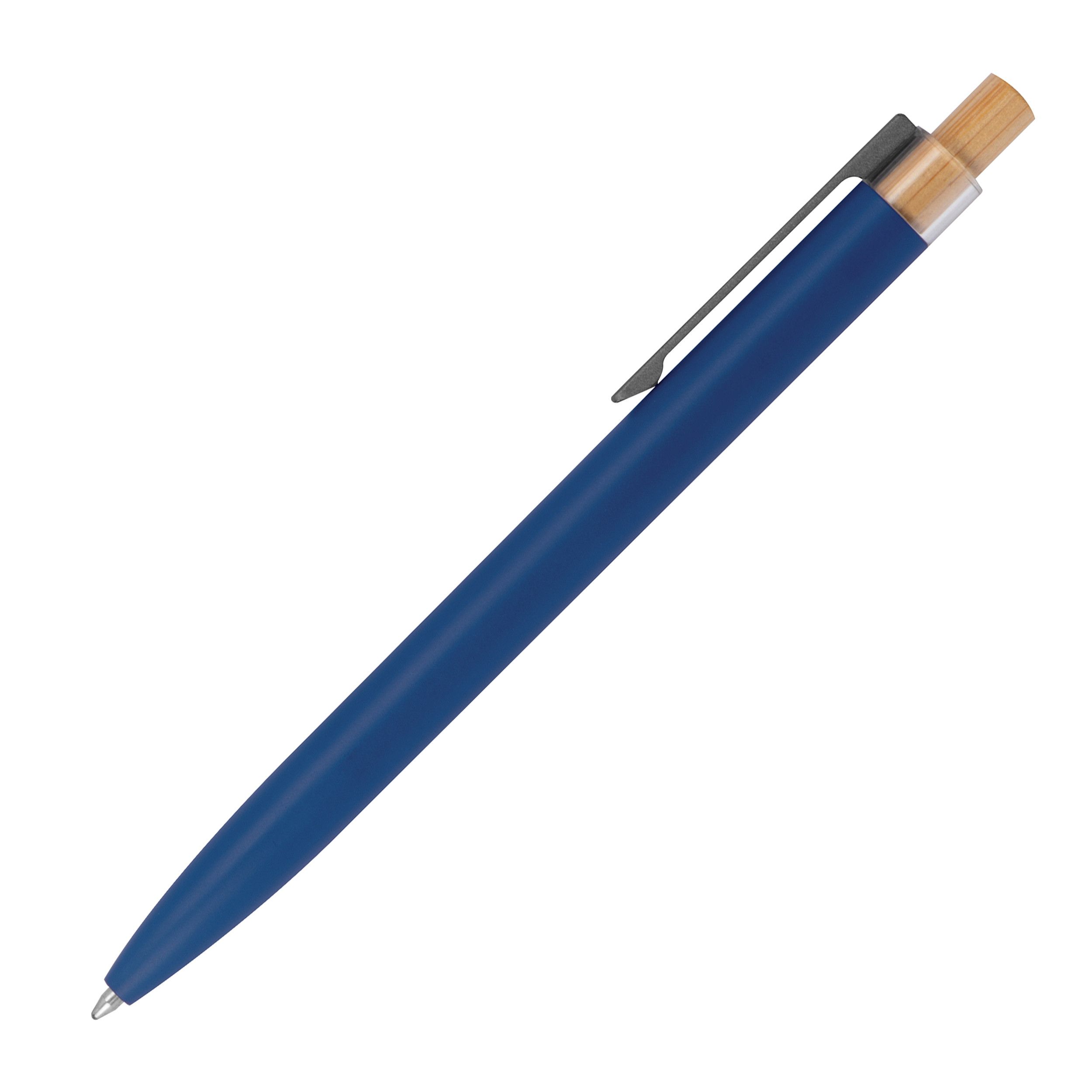 Schreibset mit Kugelschreiber und Rollerball aus recyceltem Aluminium  - blau-639