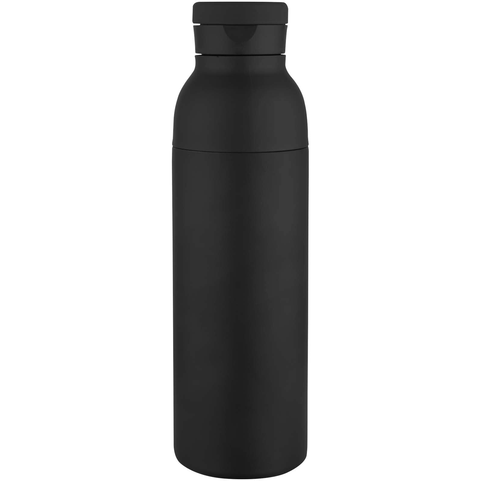 Illuminate 650 ml RCS doppelwandige Isolierflasche aus recyceltem Edelstahl - schwarz-495