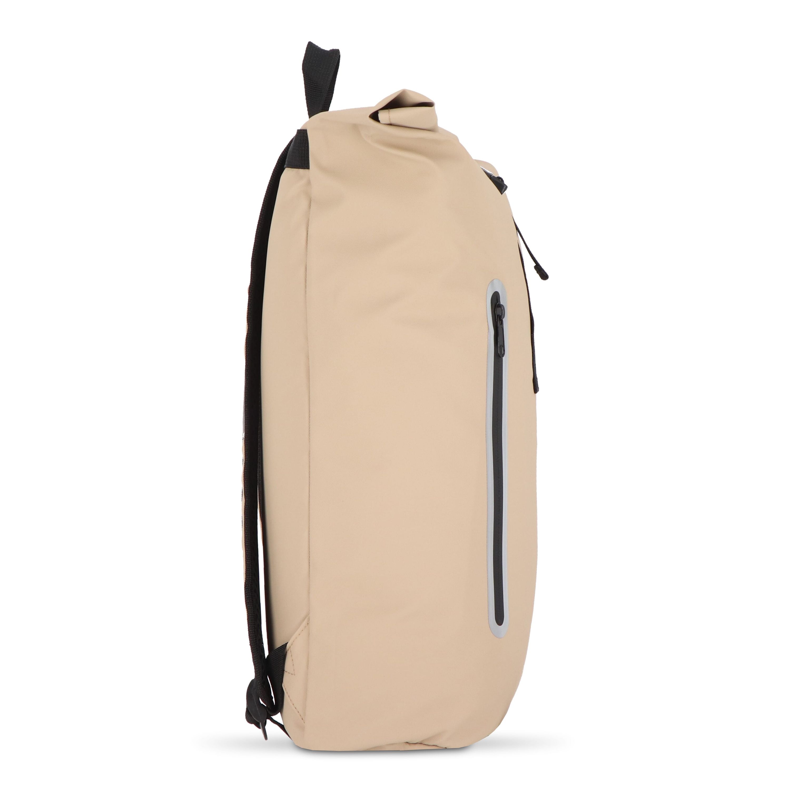 PU-beschichteter R-PET 600D Rolltop-Rucksack 20L - natur-460