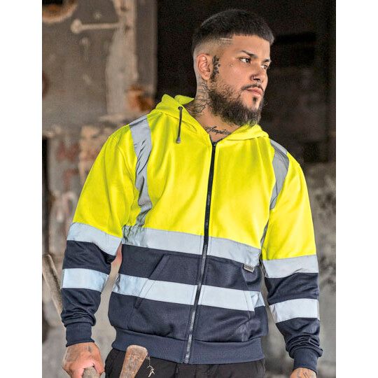 Hi-Vis Workwear Hooded Sweat-Jacket Galway - signal orange-895