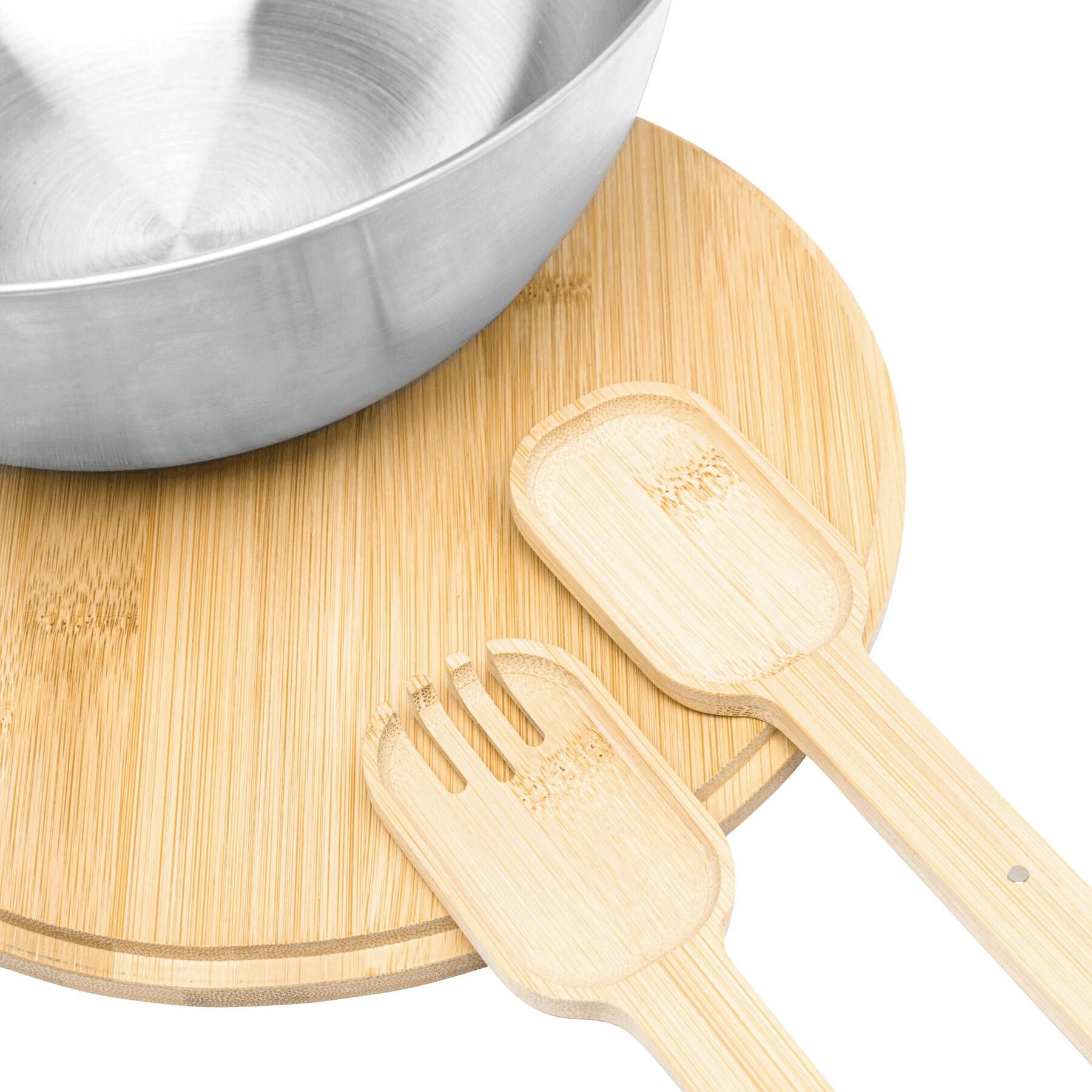 Salatschüssel EAT HEALTHY - braun - silber-691