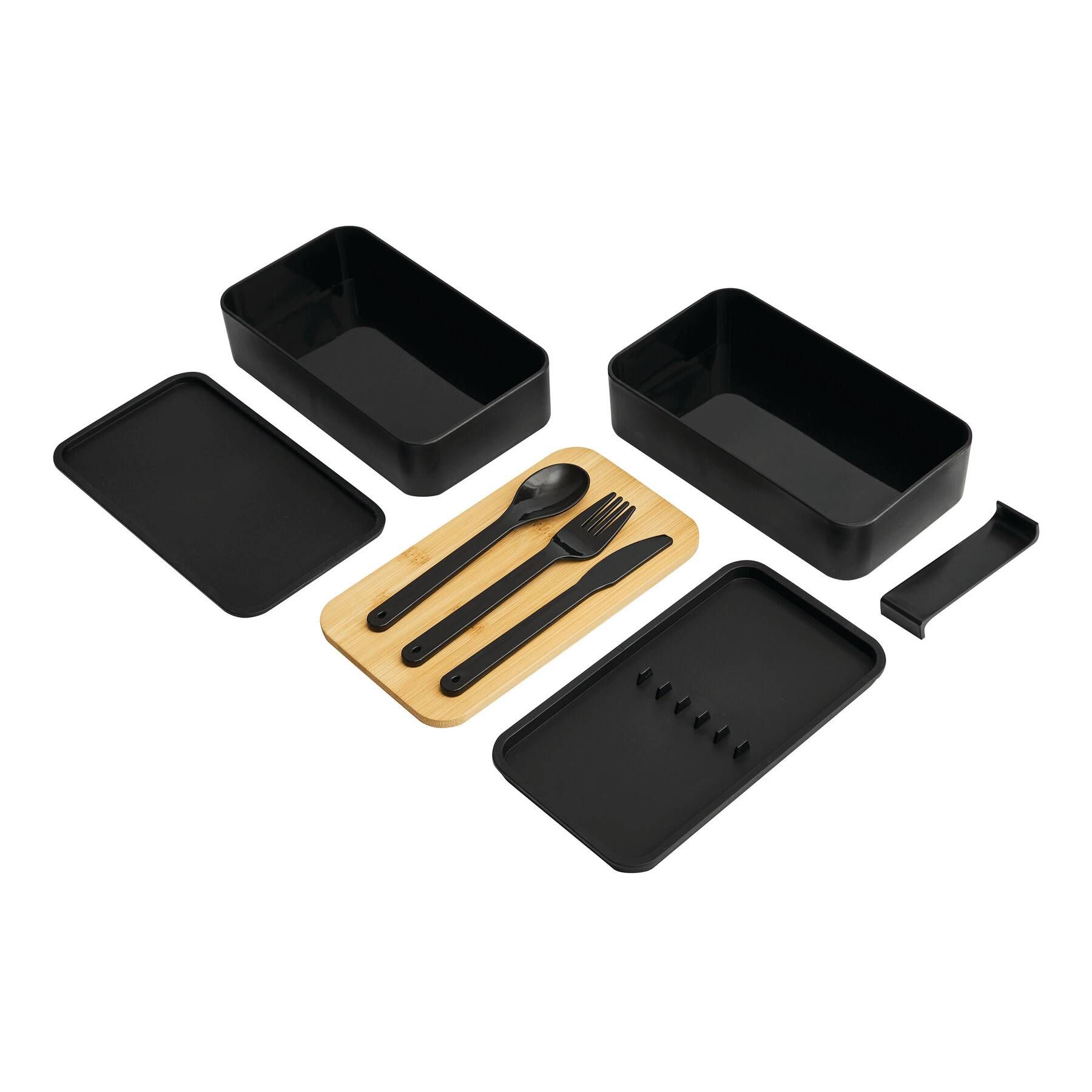 Lunchbox DOUBLE LEVEL - schwarz-425