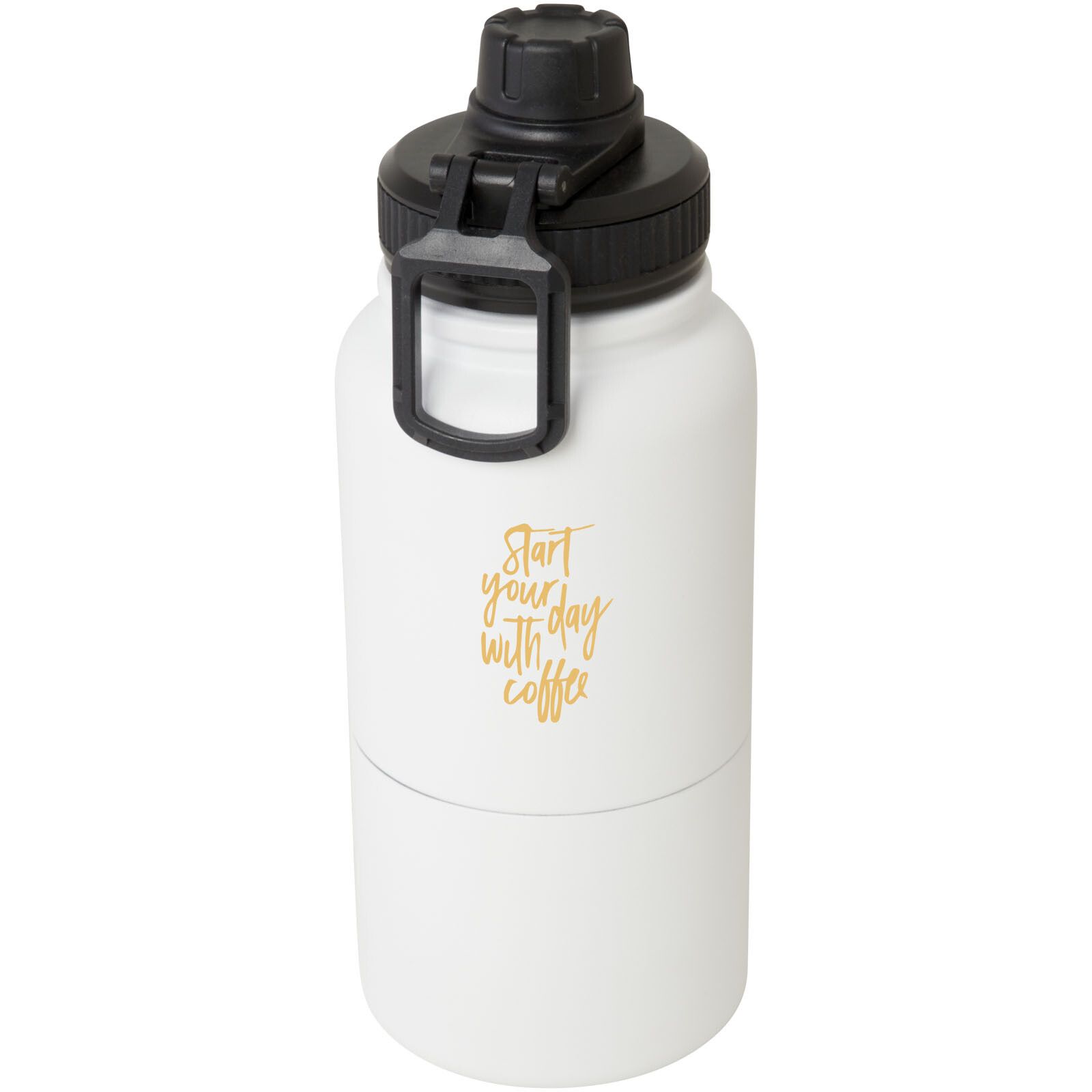 Dupeca 840 ml RCS-zertifizierte Isolierflasche aus Edelstahl  - weiss-925