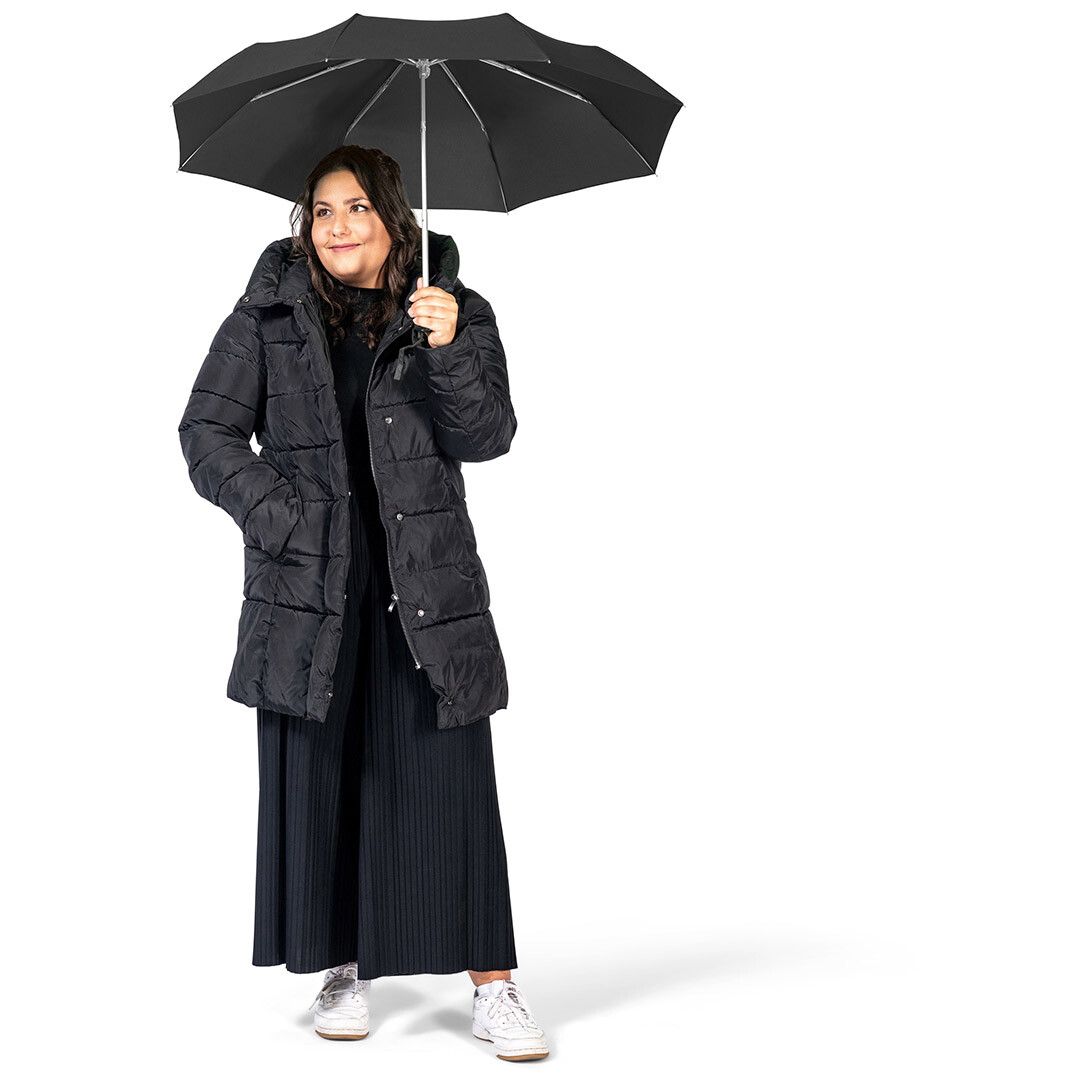 Alu-Mini-Taschenschirm Ø90 cm - schwarz-702