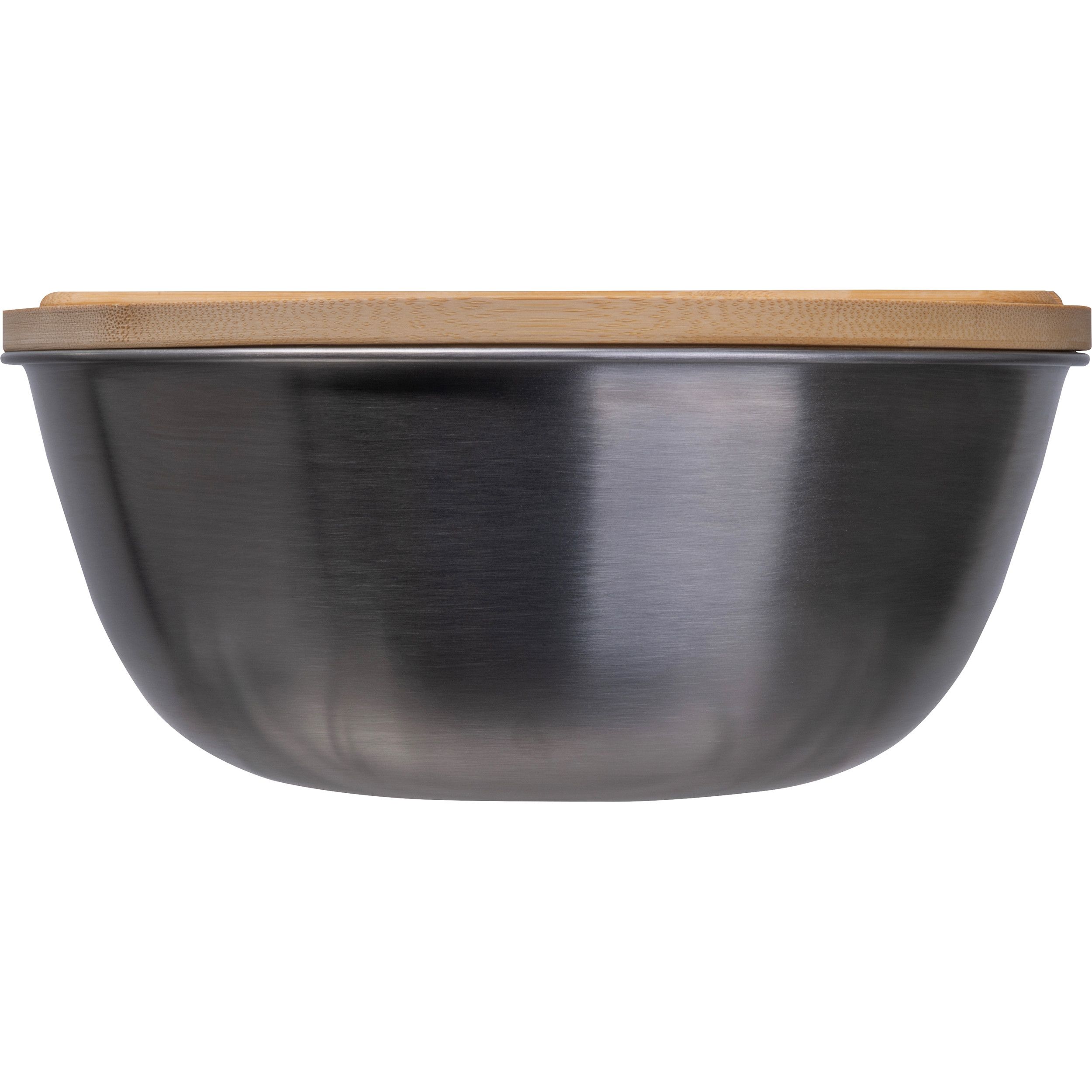 Salatschüssel mit Bambusdeckel ROZALIA - silbergrau-323
