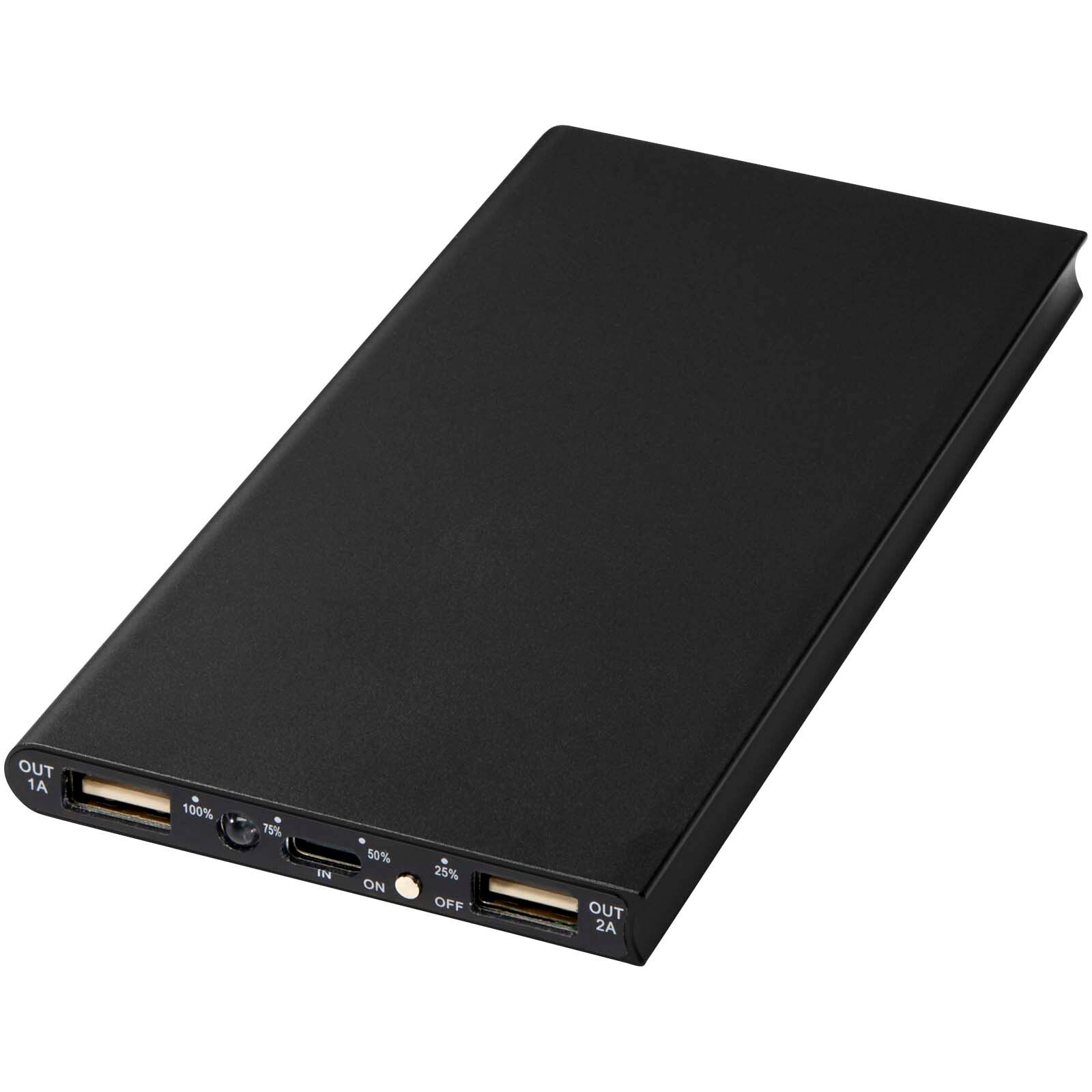 Plate 8000 mAh Aluminium-Powerbank - schwarz-752